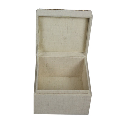 Beige Embroidered Jewellery Box