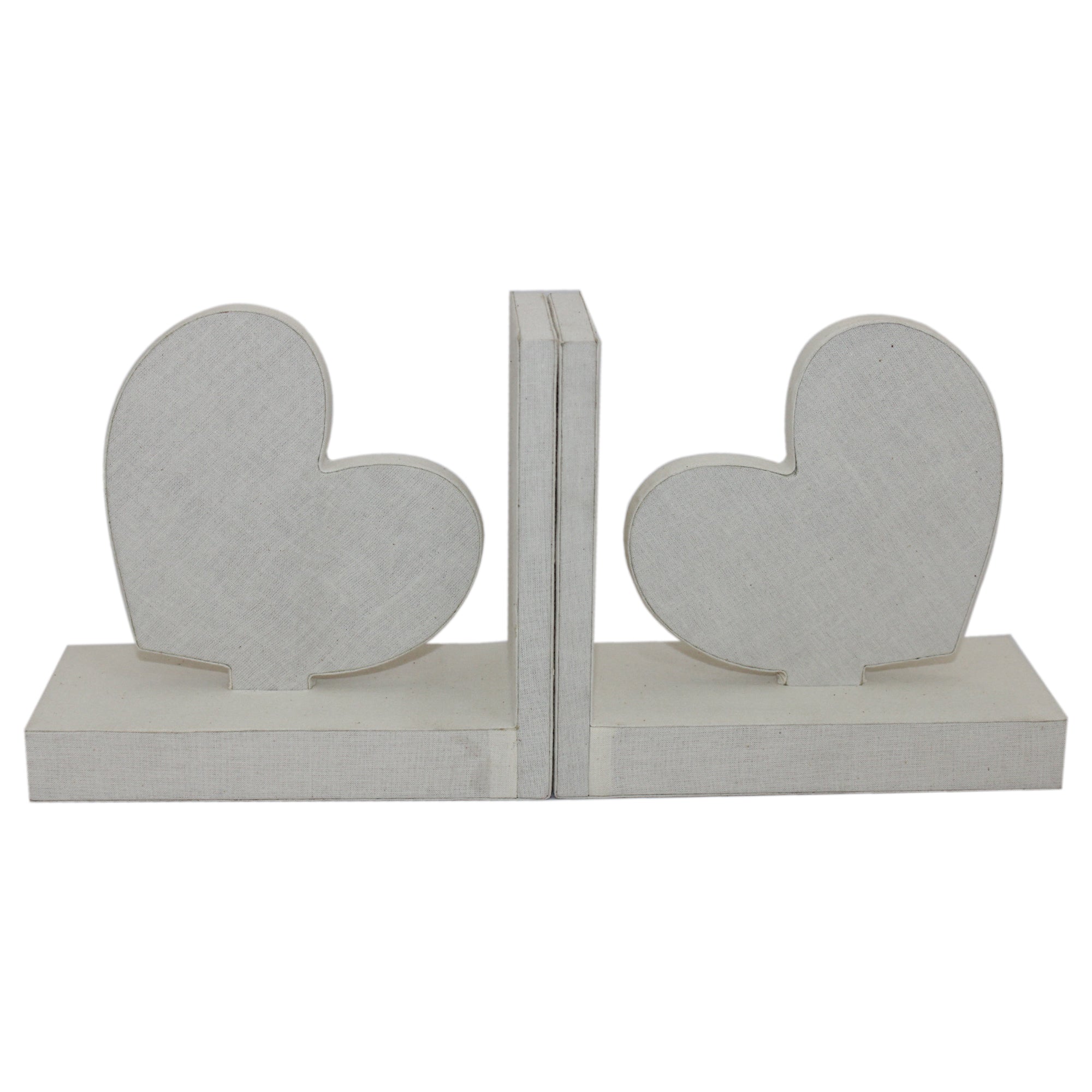 Beautiful Sequin Heart Design Bookends (Set of 2 Pieces)
