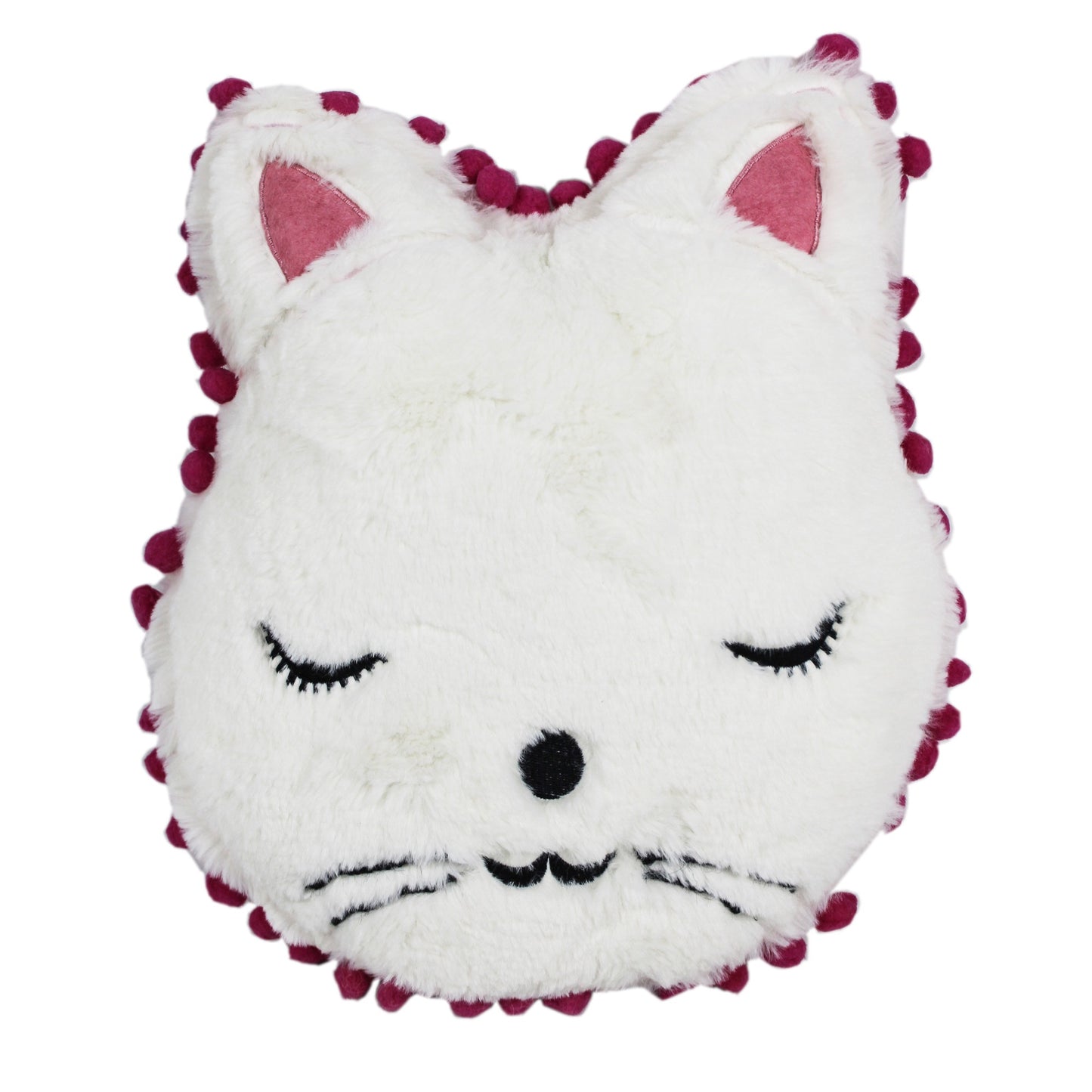 Embroidered Cat Shaped Cushion