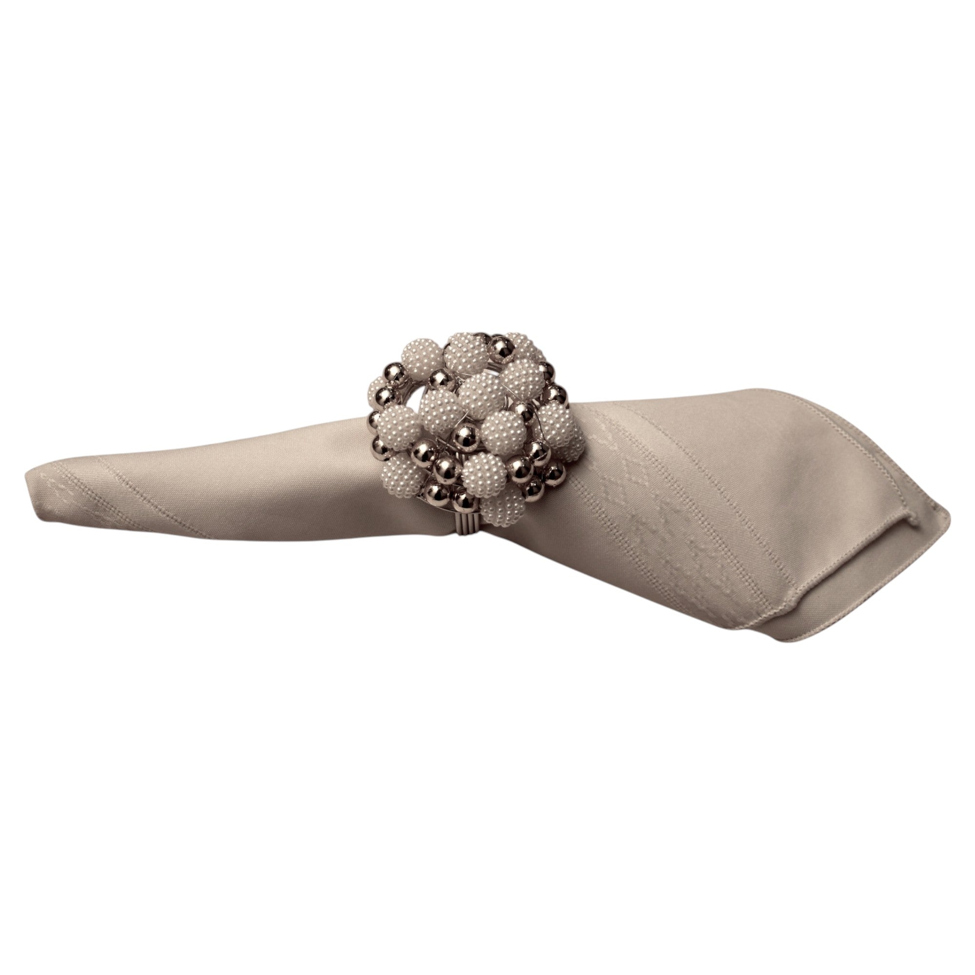 Beaded Napkin Ring Set of Four