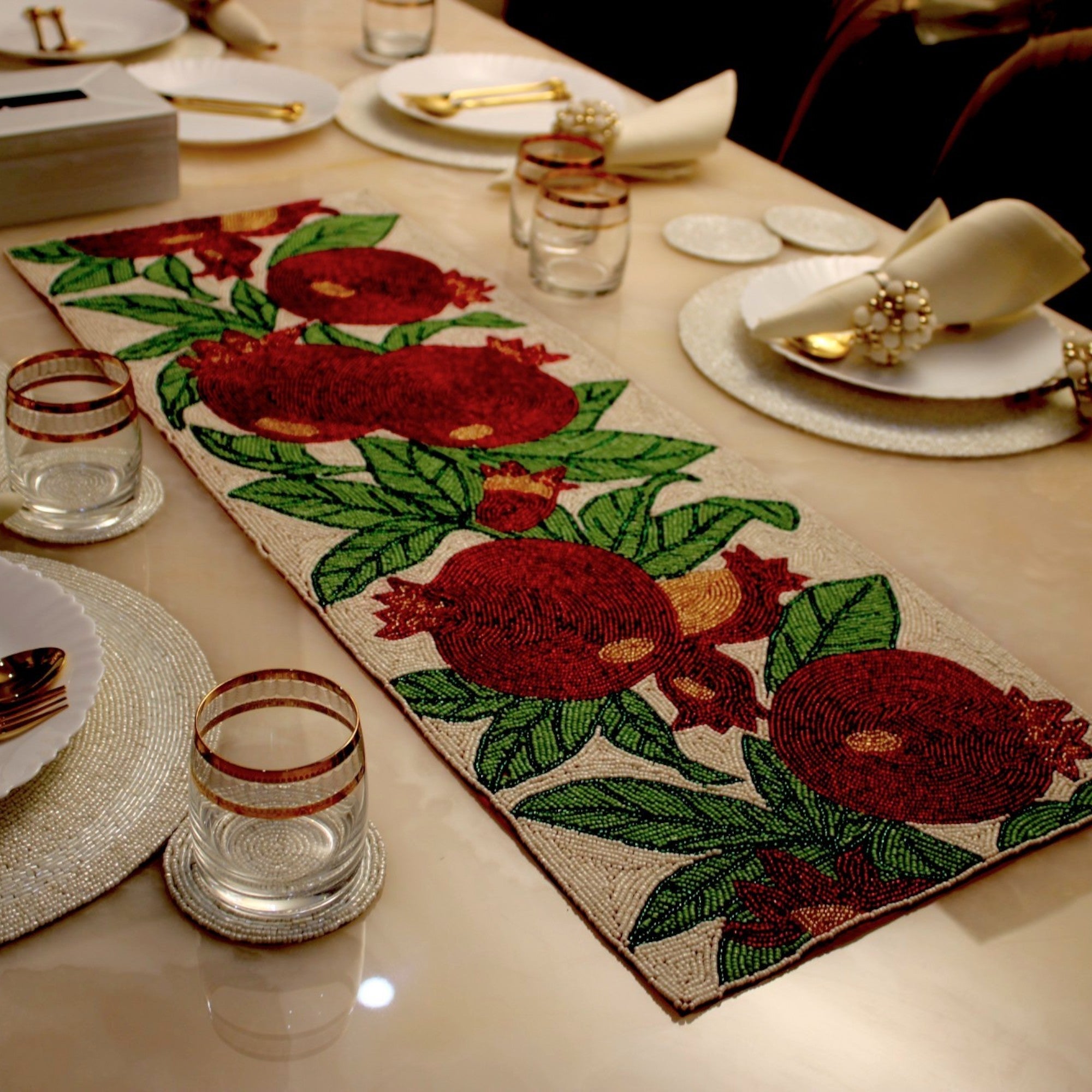 Beaded Table Runner