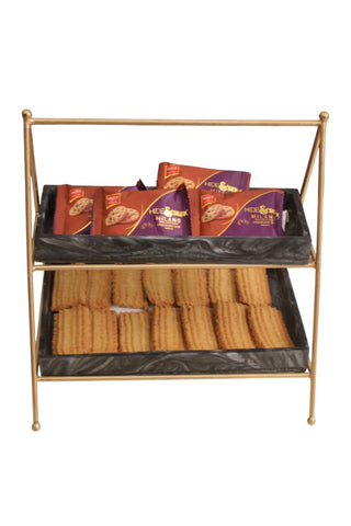 Two Tier Metal Serving Food Platter