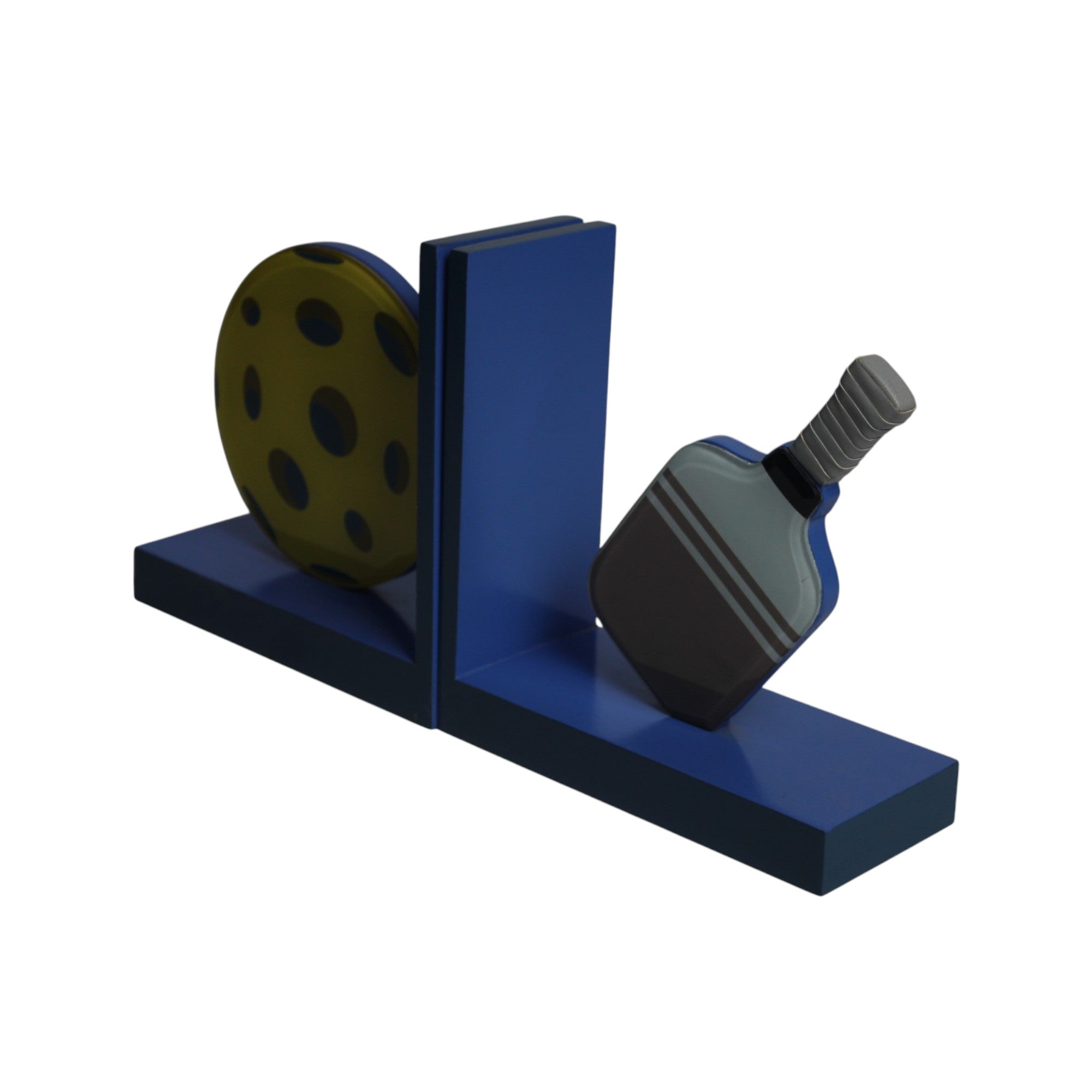 Premium Glass Bookends with Pickle Ball Design