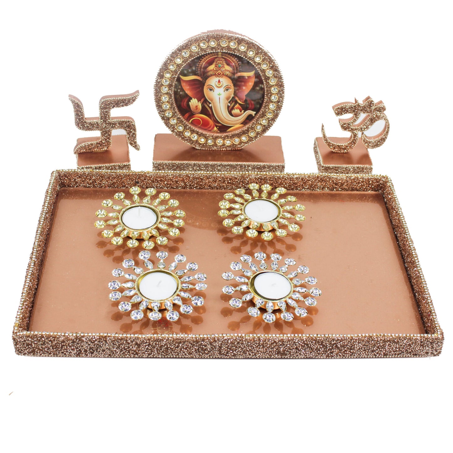 Lord Ganesh Photo Frame with Set of Om & Omkar Hamper for Diwali Gifts