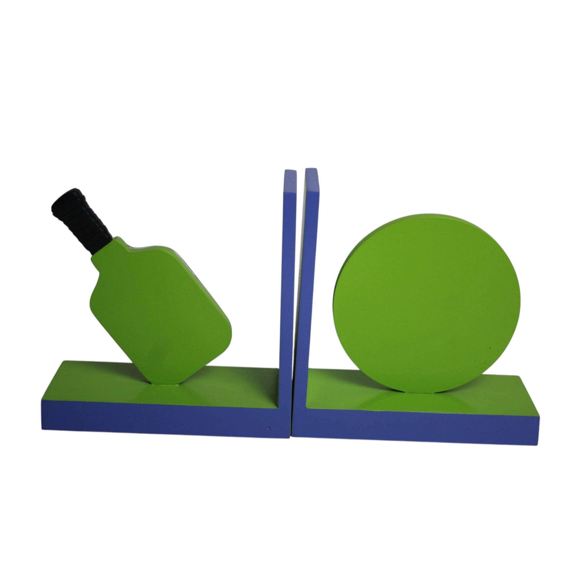 Premium Glass Bookends with Pickle Ball Design