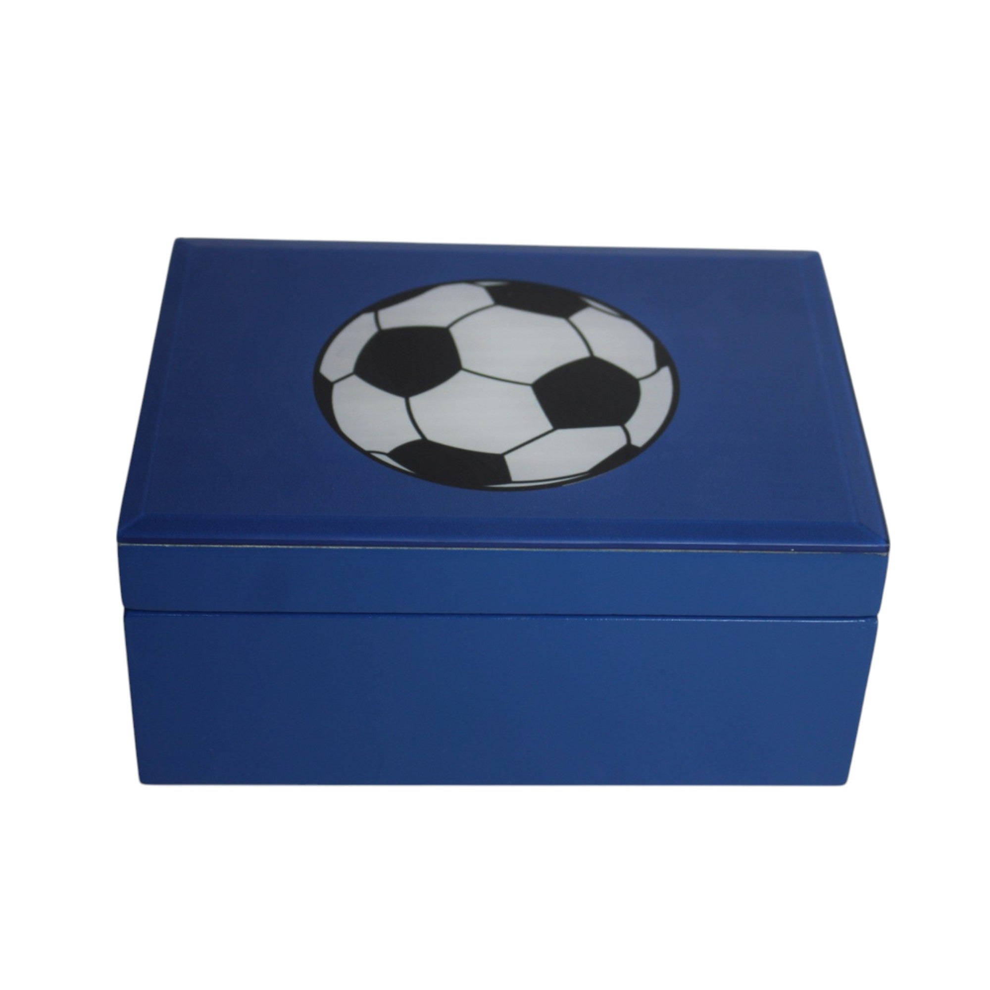 Premium Blue Small Storage Box with Football Design