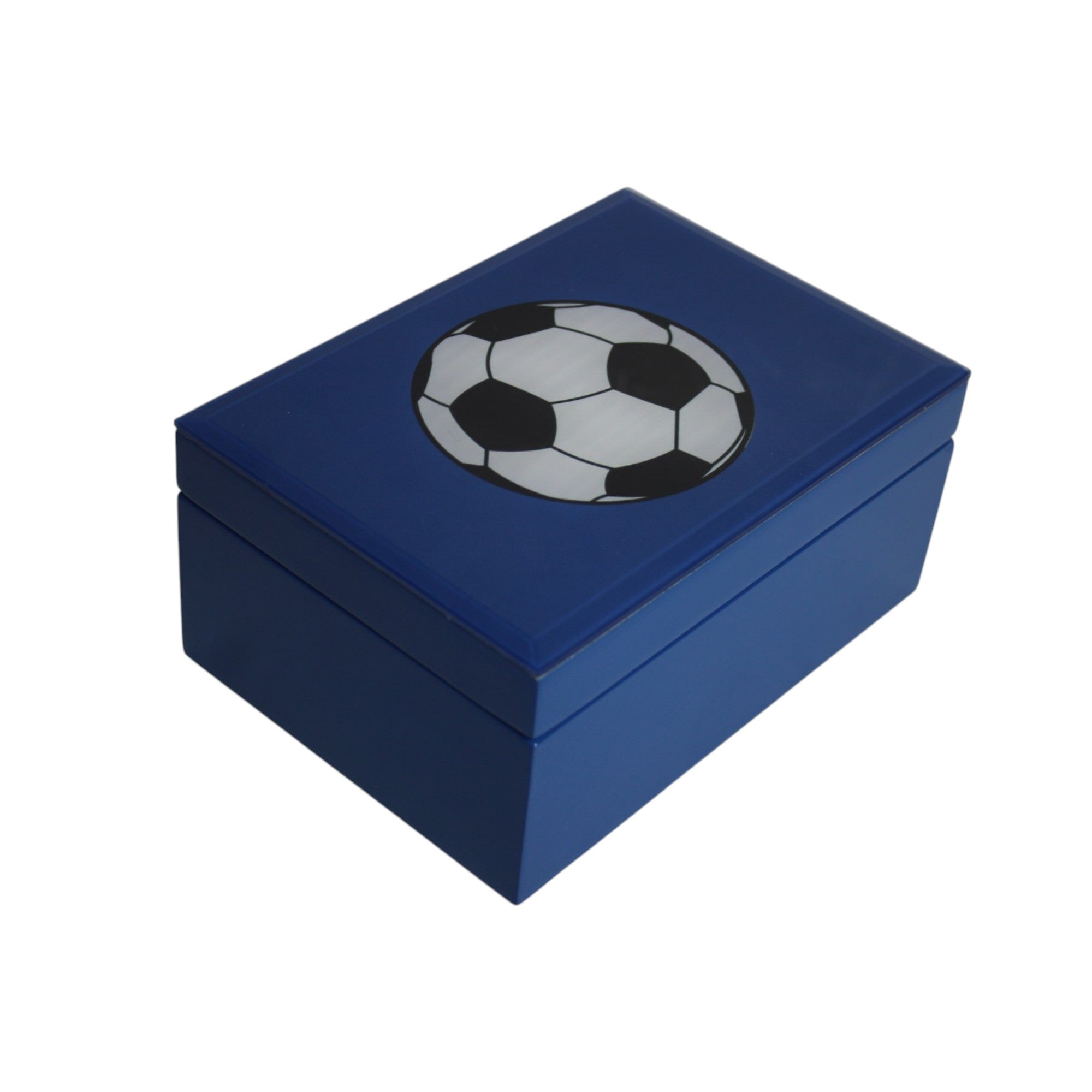 Premium Blue Small Storage Box with Football Design