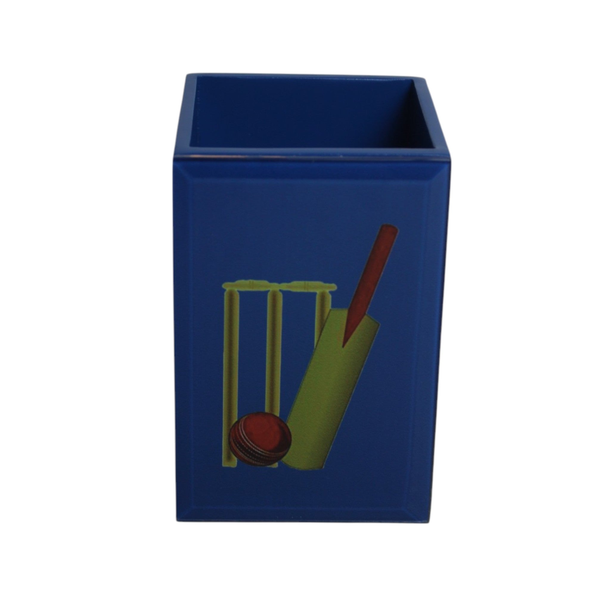 Premium Glass Pen Holder with Cricket