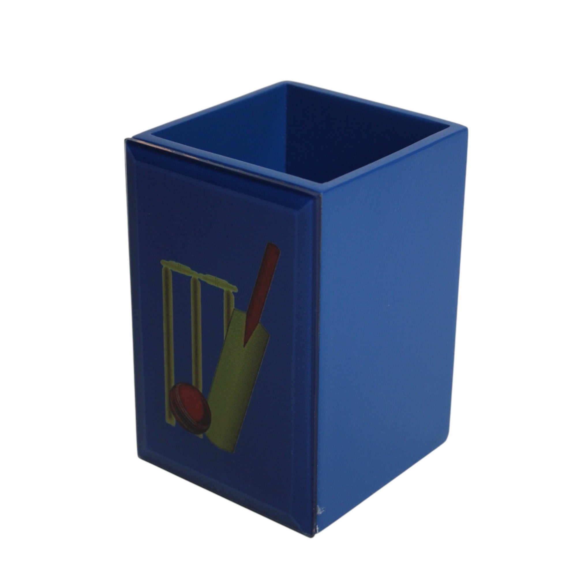 Premium Glass Pen Holder with Cricket