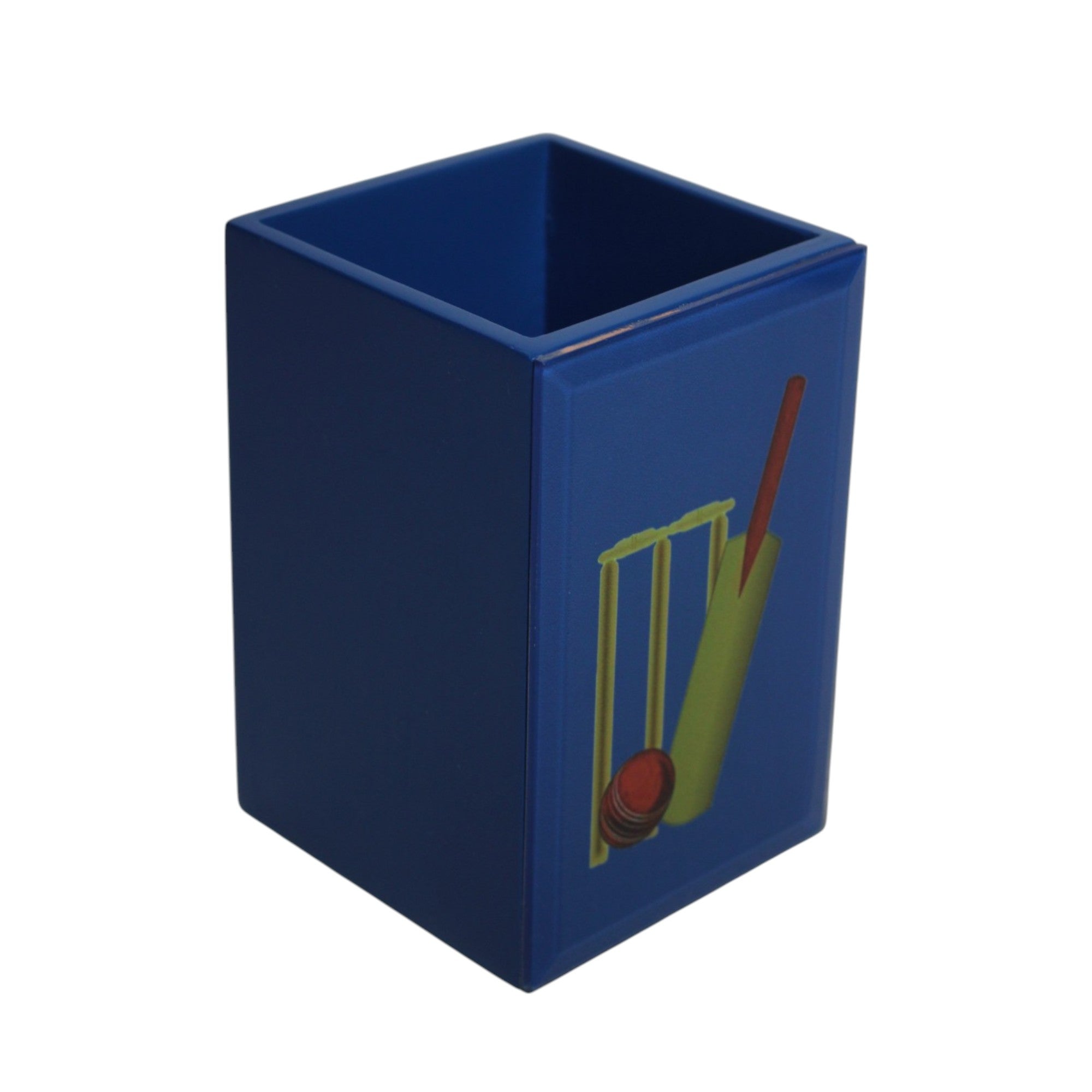 Premium Glass Pen Holder with Cricket