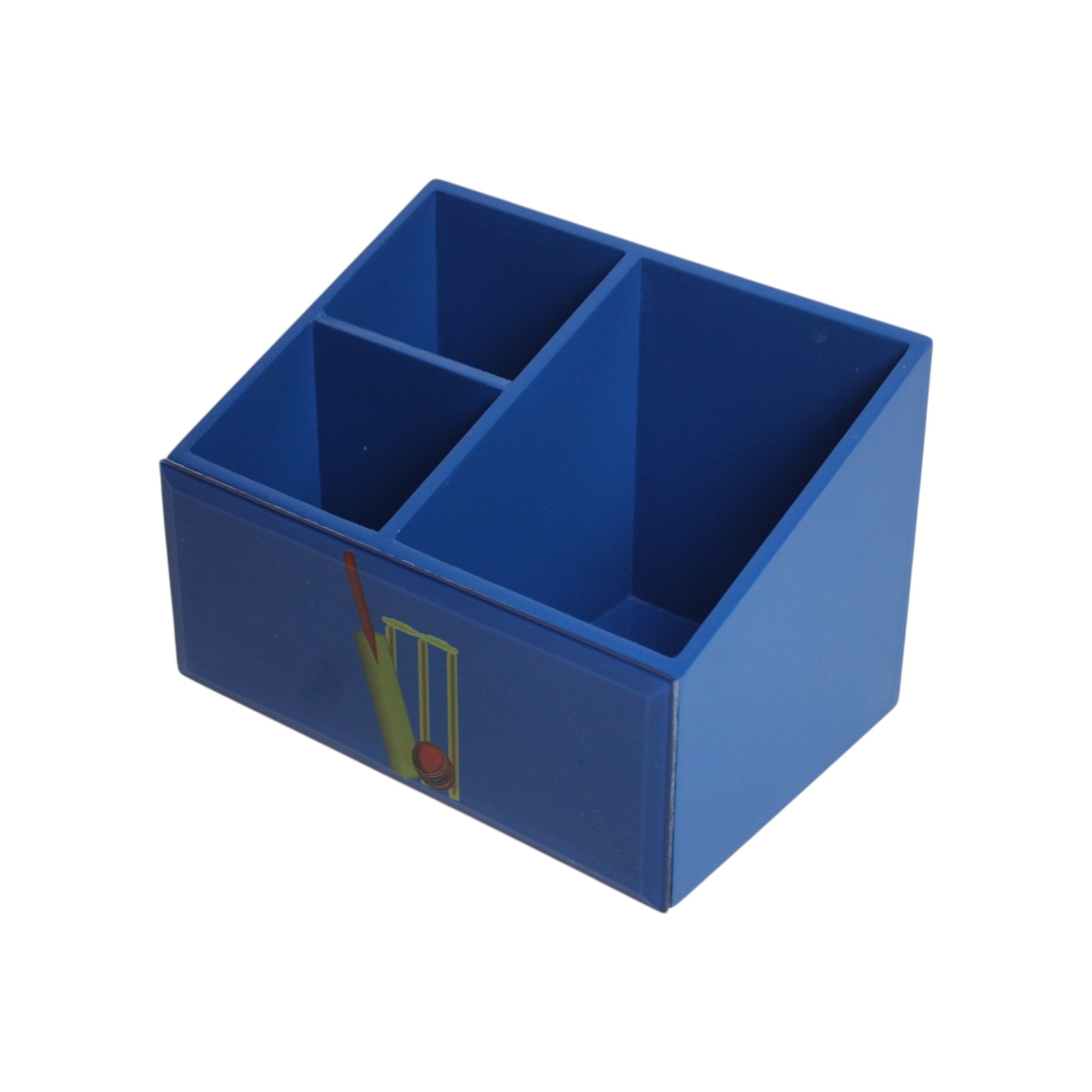 Premium Glass Stationery Desk Organizer with Cricket Design