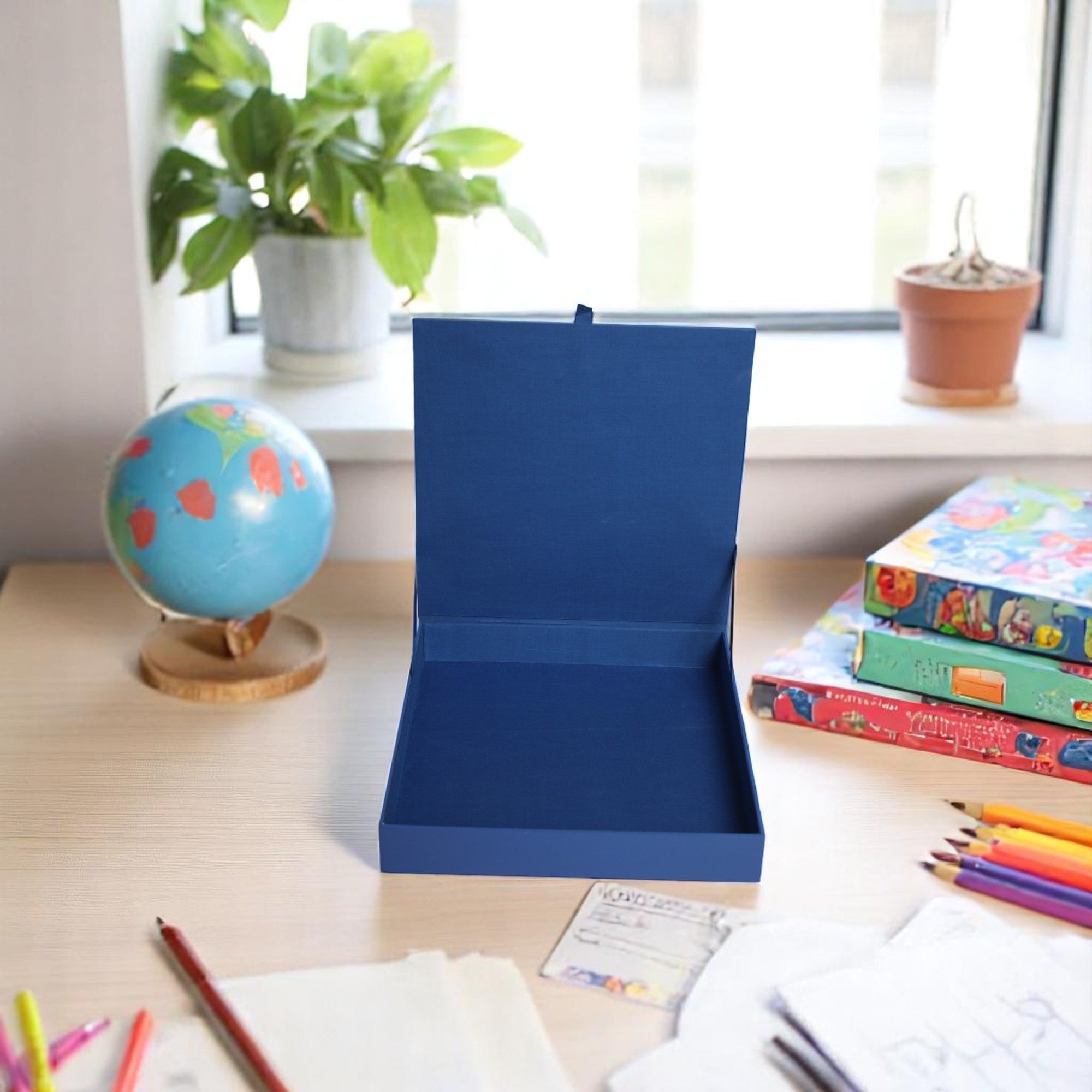 Premium Glass Stationery Organizer with Pickle Ball Design