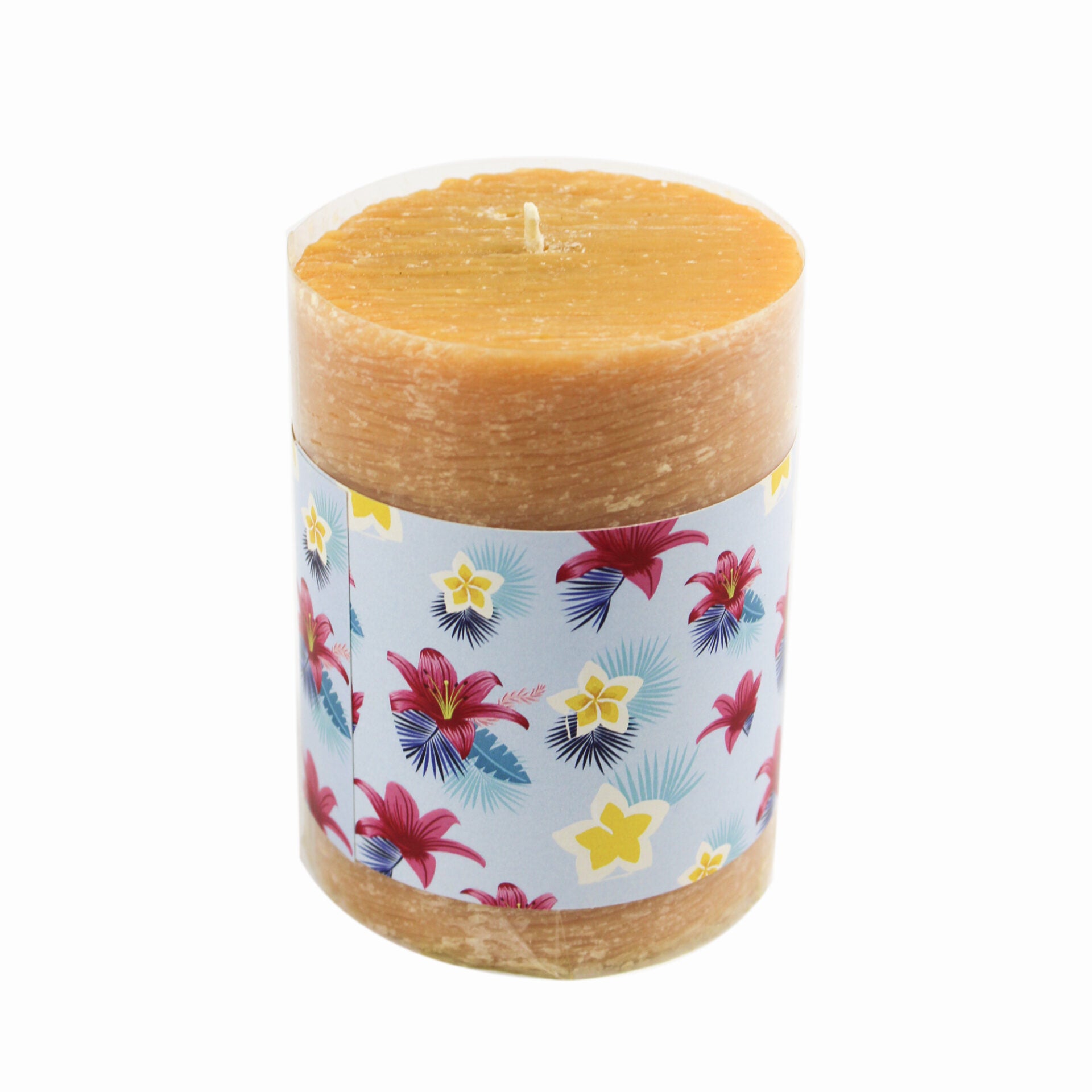 Brushed Texture Pillar Candle Small Mogra for Gift & Home Decor