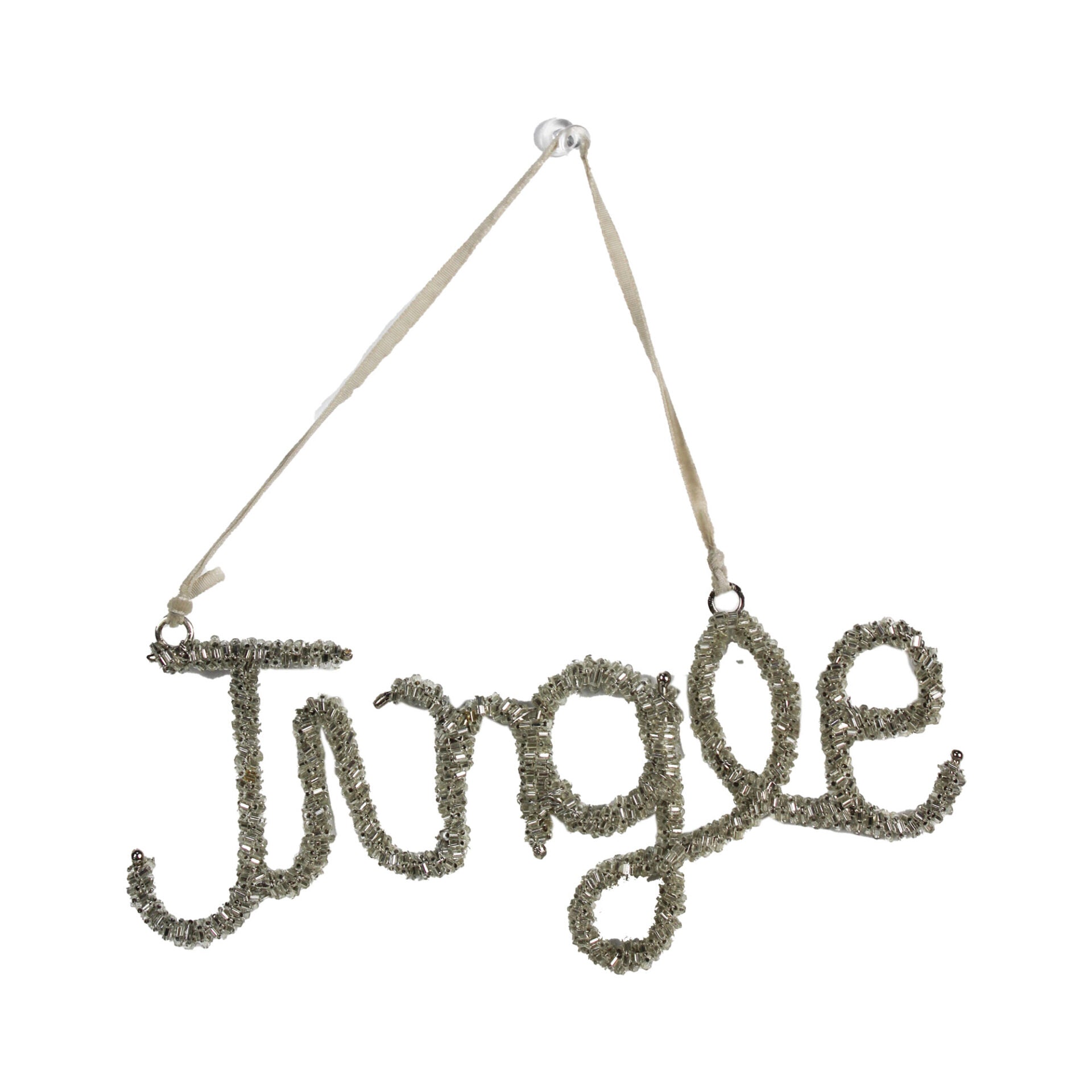 Set of 3 Beaded Jungle Shaped Christmas Tree Ornament