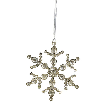 Set of 4 Jewelled Hanging Ornaments Christmas Tree Decoration