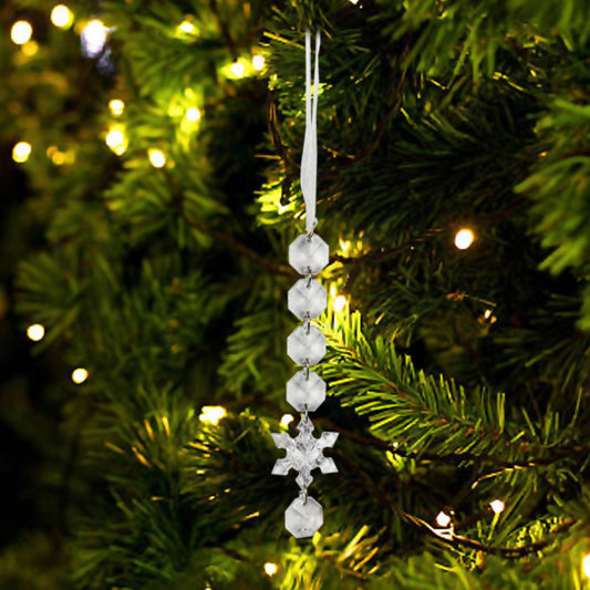 Set of 4 Jewelled Christmas Hanging Ornaments