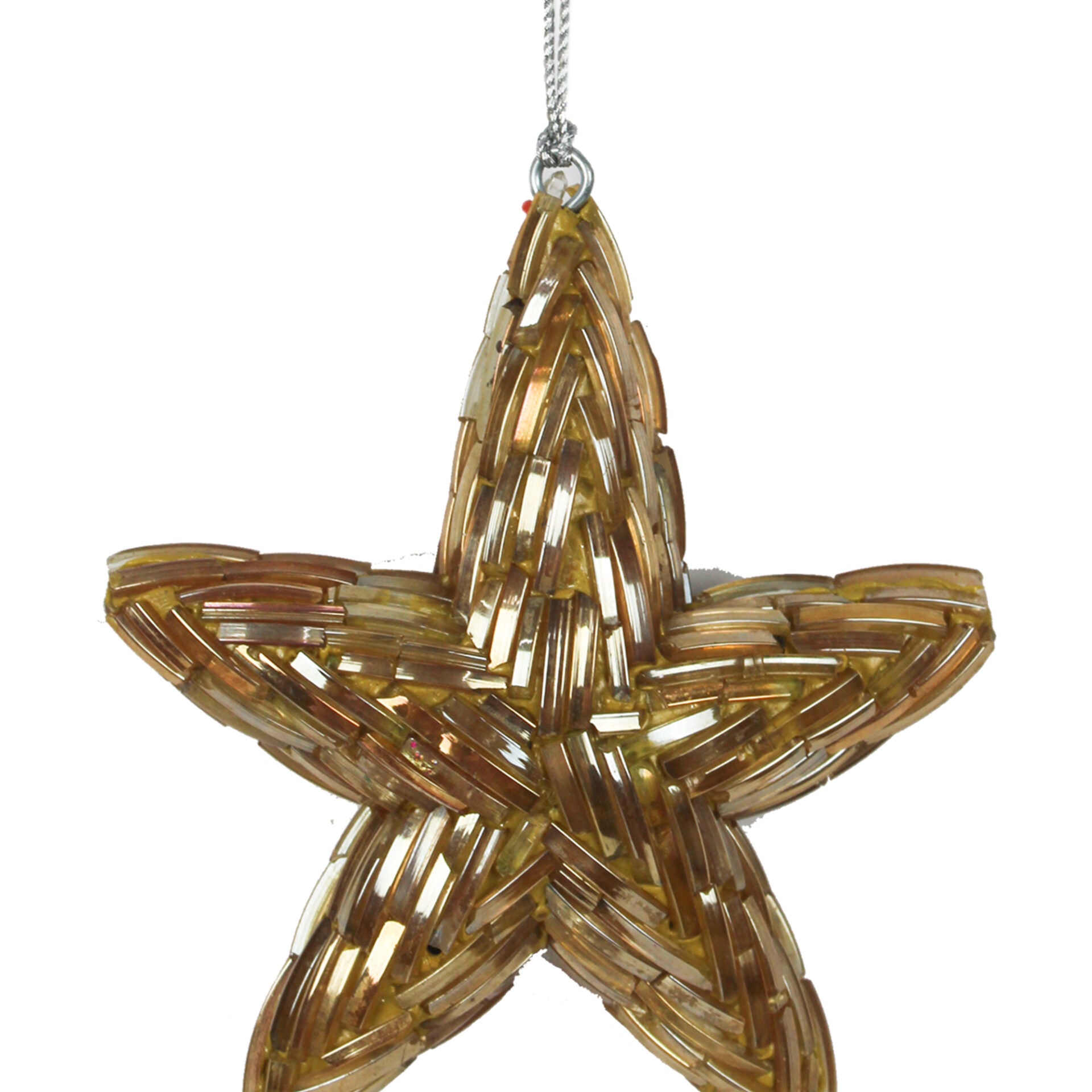 Set of 4 Glass Star Shaped Christmas Tree Ornament