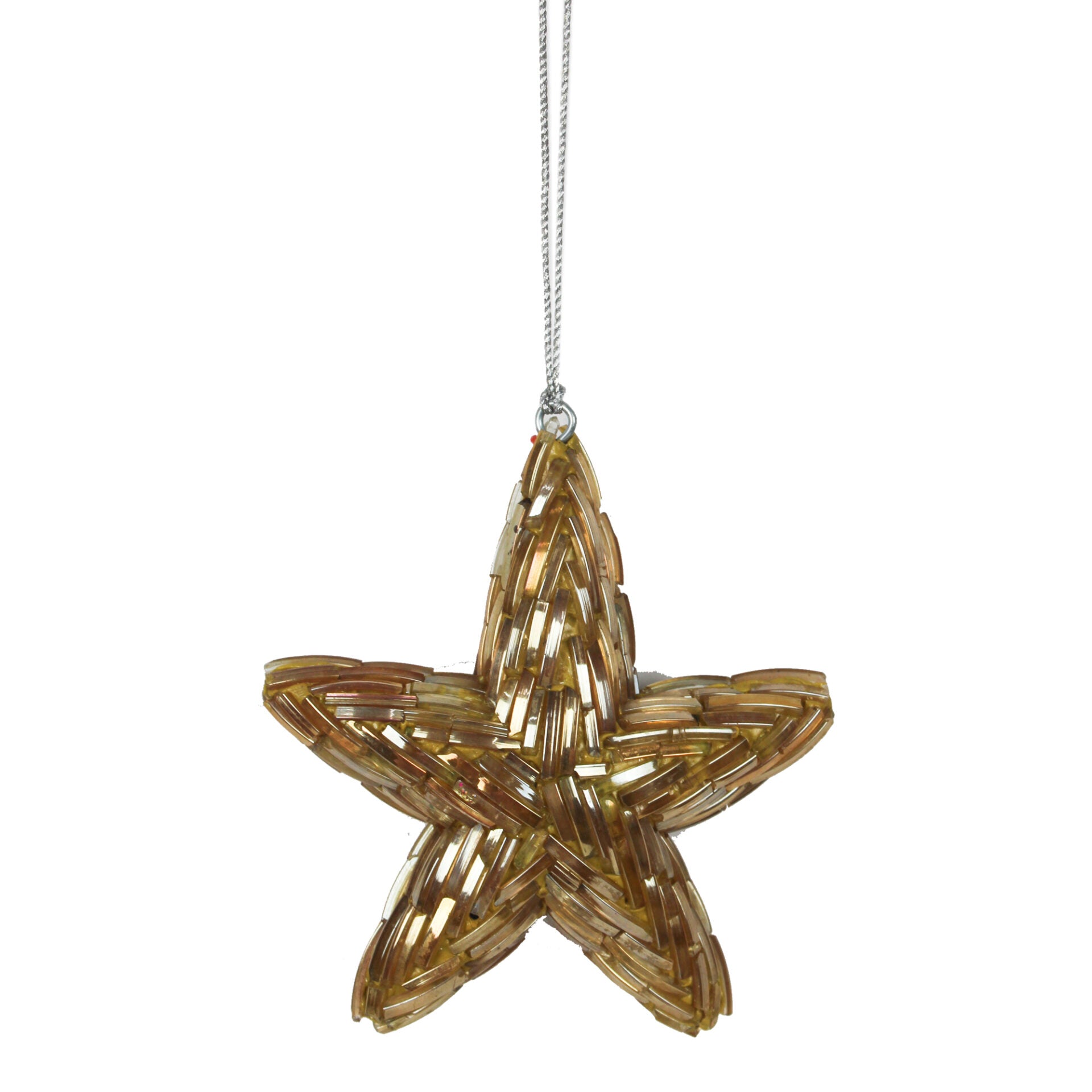 Set of 4 Glass Star Shaped Christmas Tree Ornament
