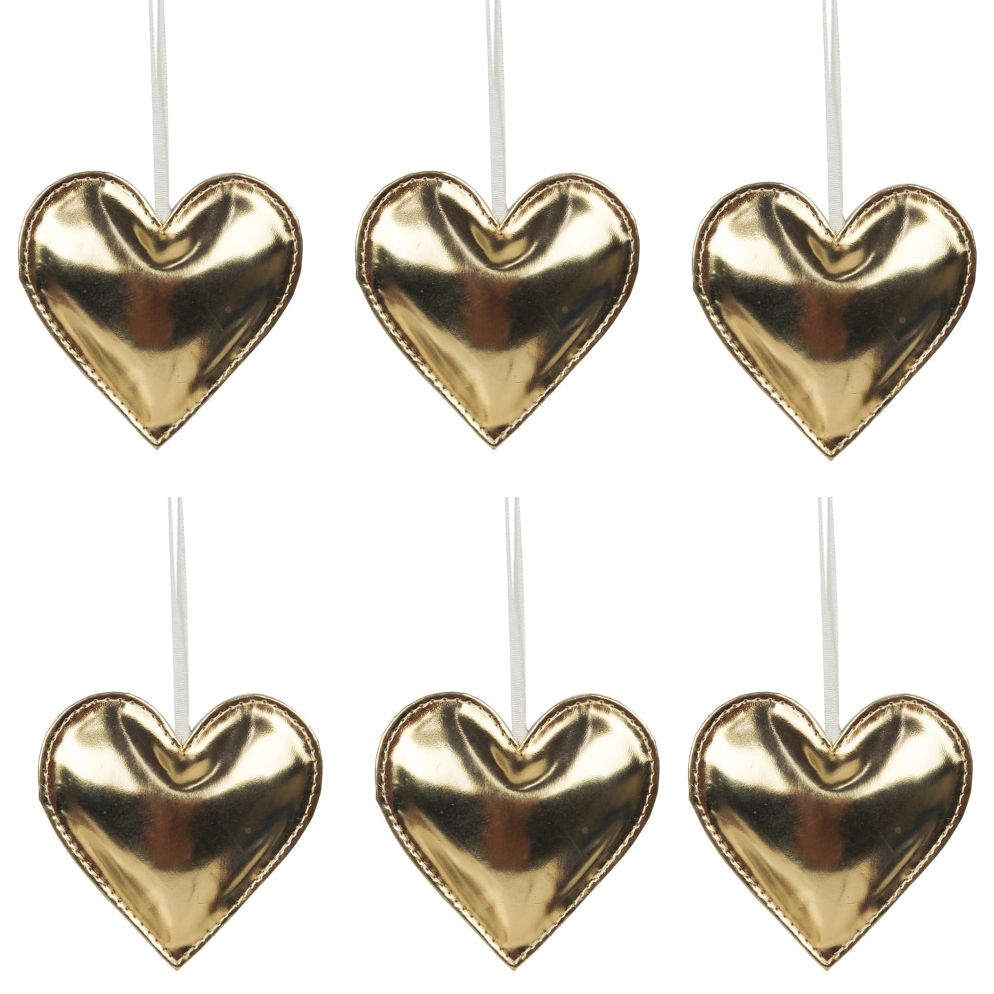 Set of 6 Heart Shaped Ornament