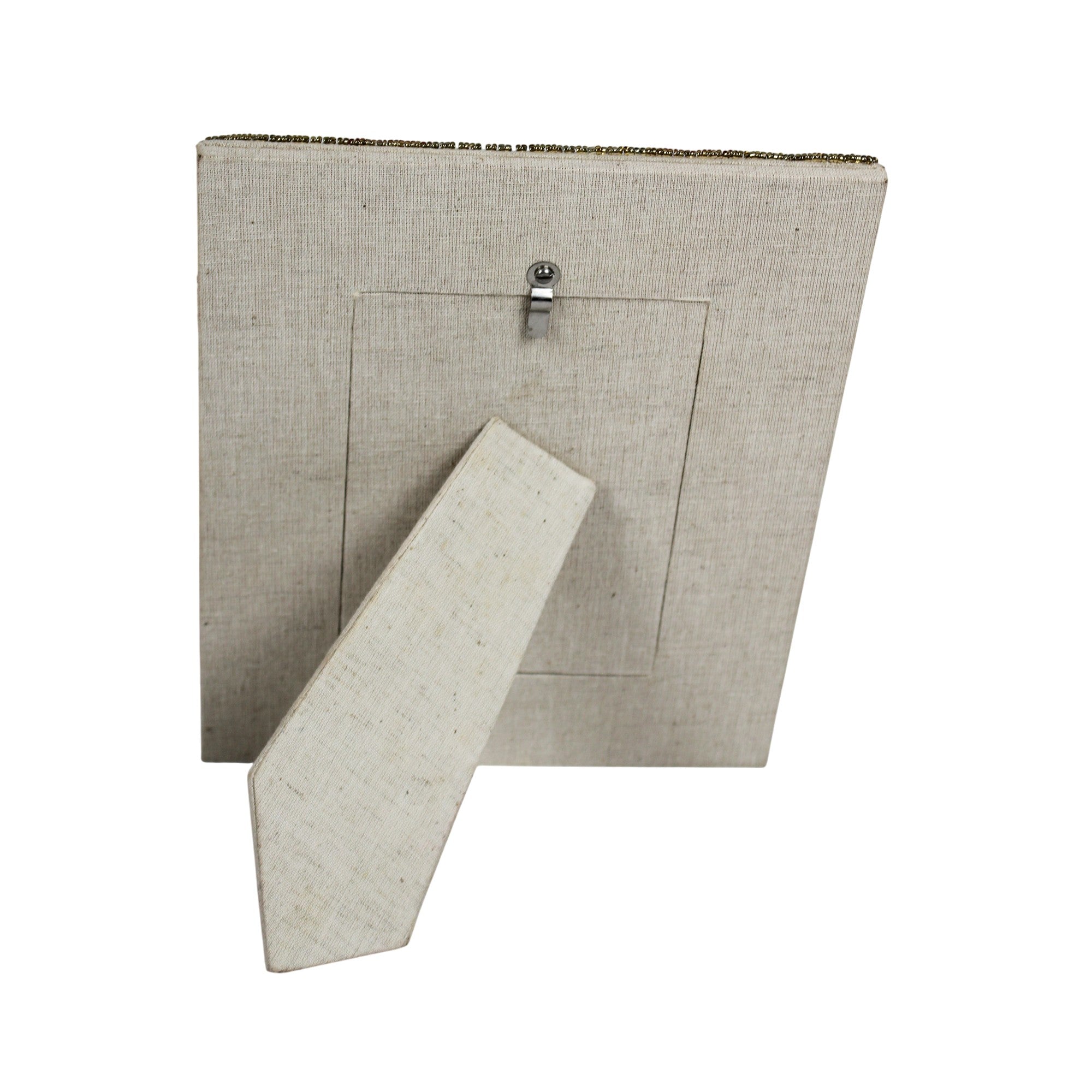 Artisan Hand-Beaded Multi-Color Floral Motif Photo Frame