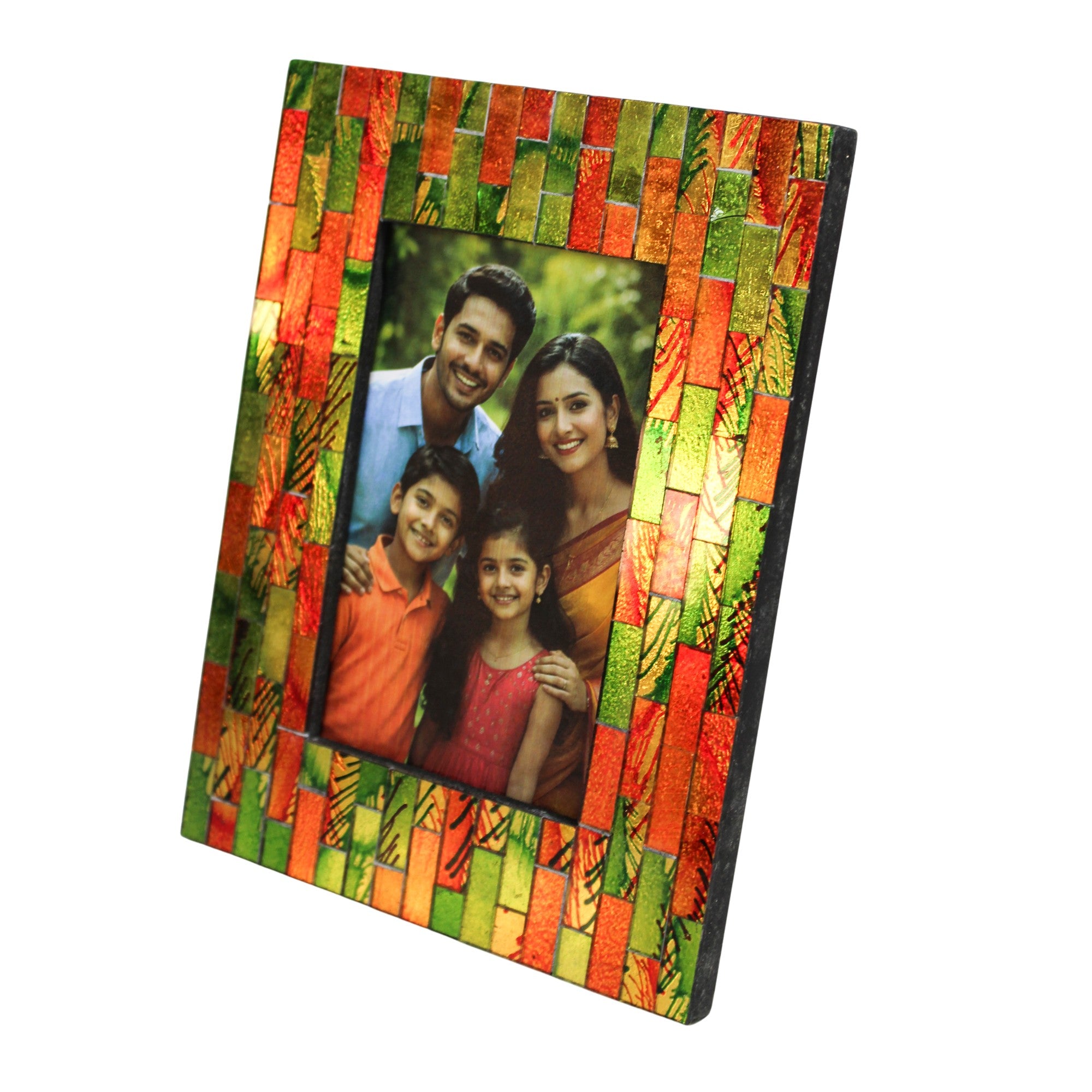 Autumn Harvest Glass Mosaic Photo Frame
