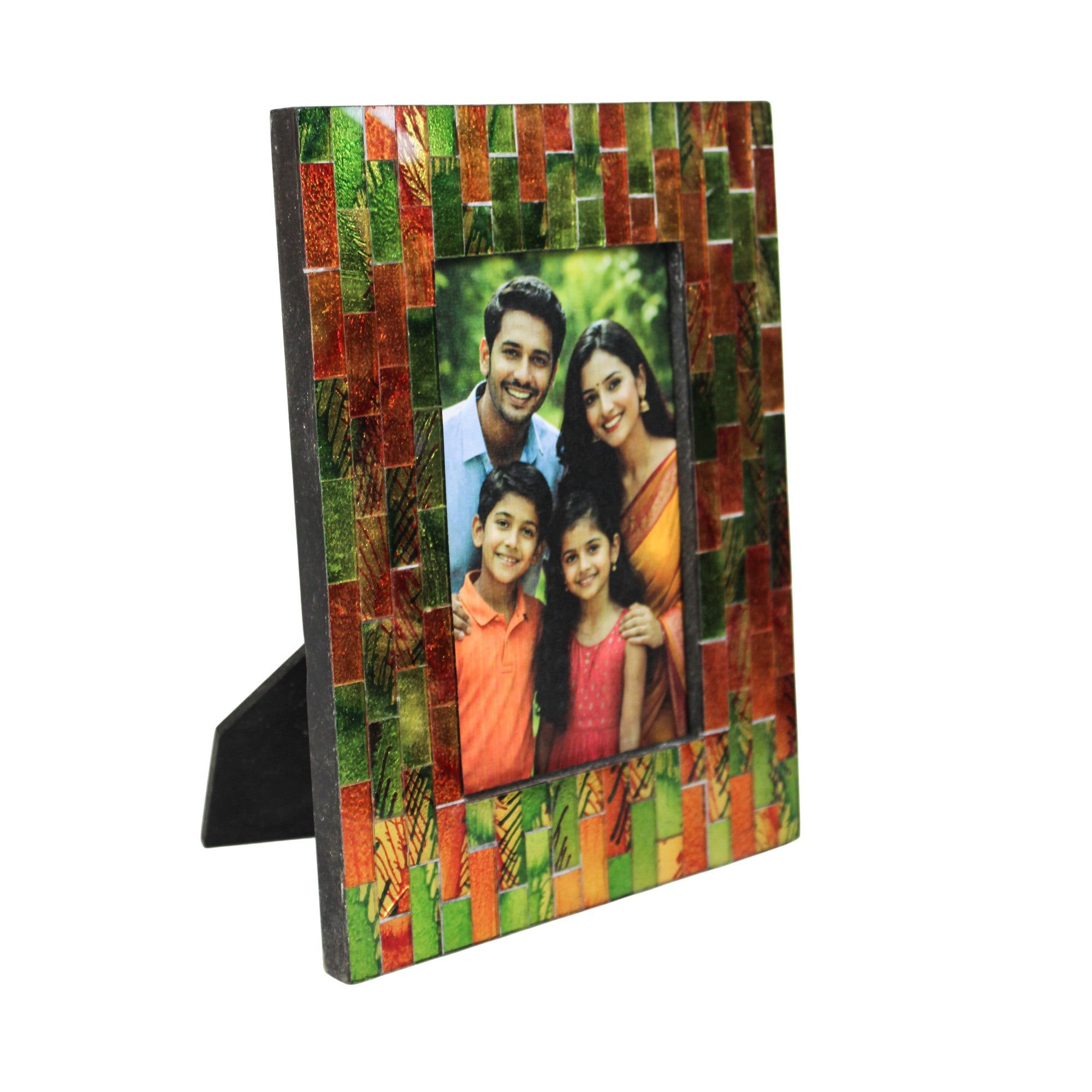 Autumn Harvest Glass Mosaic Photo Frame