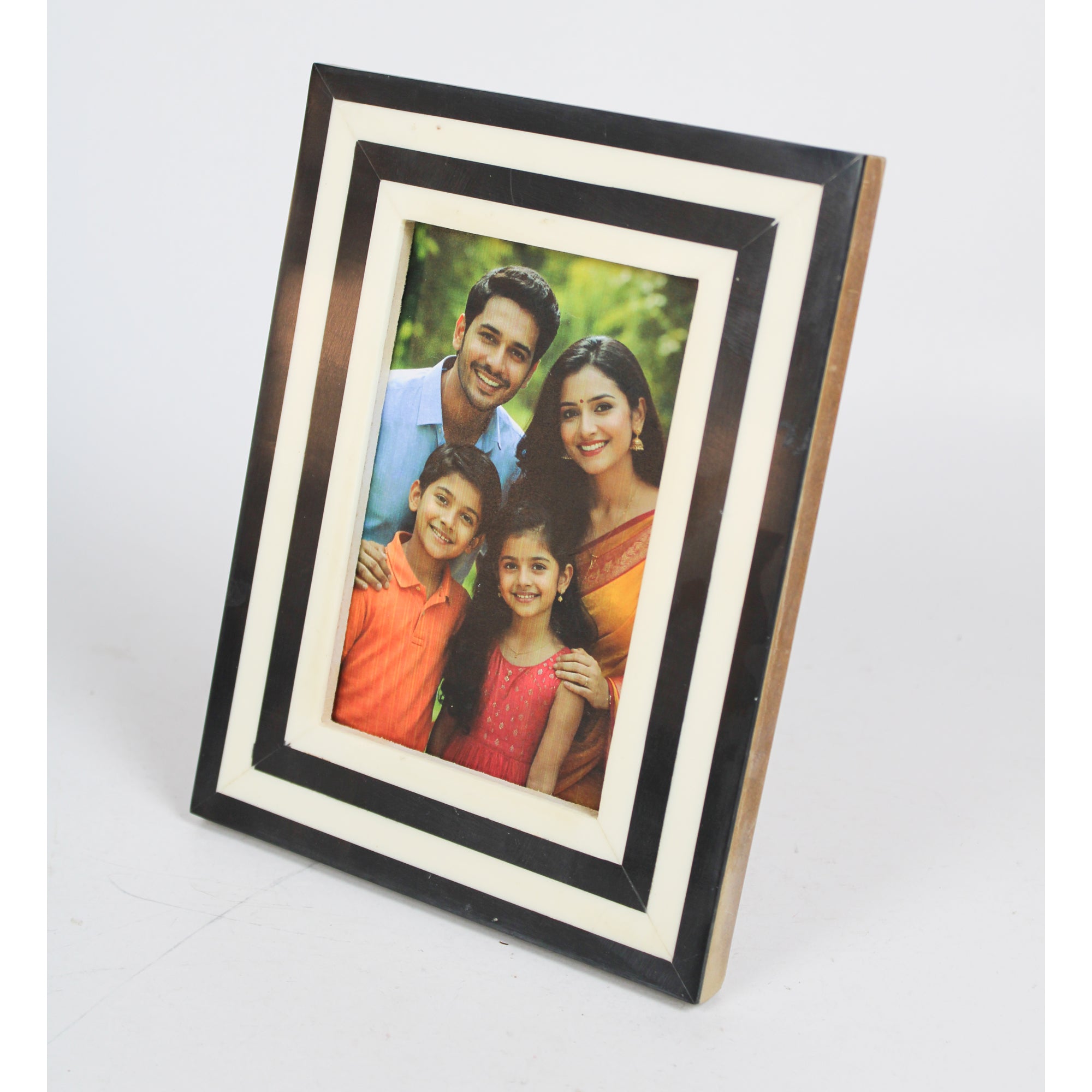 Ivory Nested Geometric Photo Frame