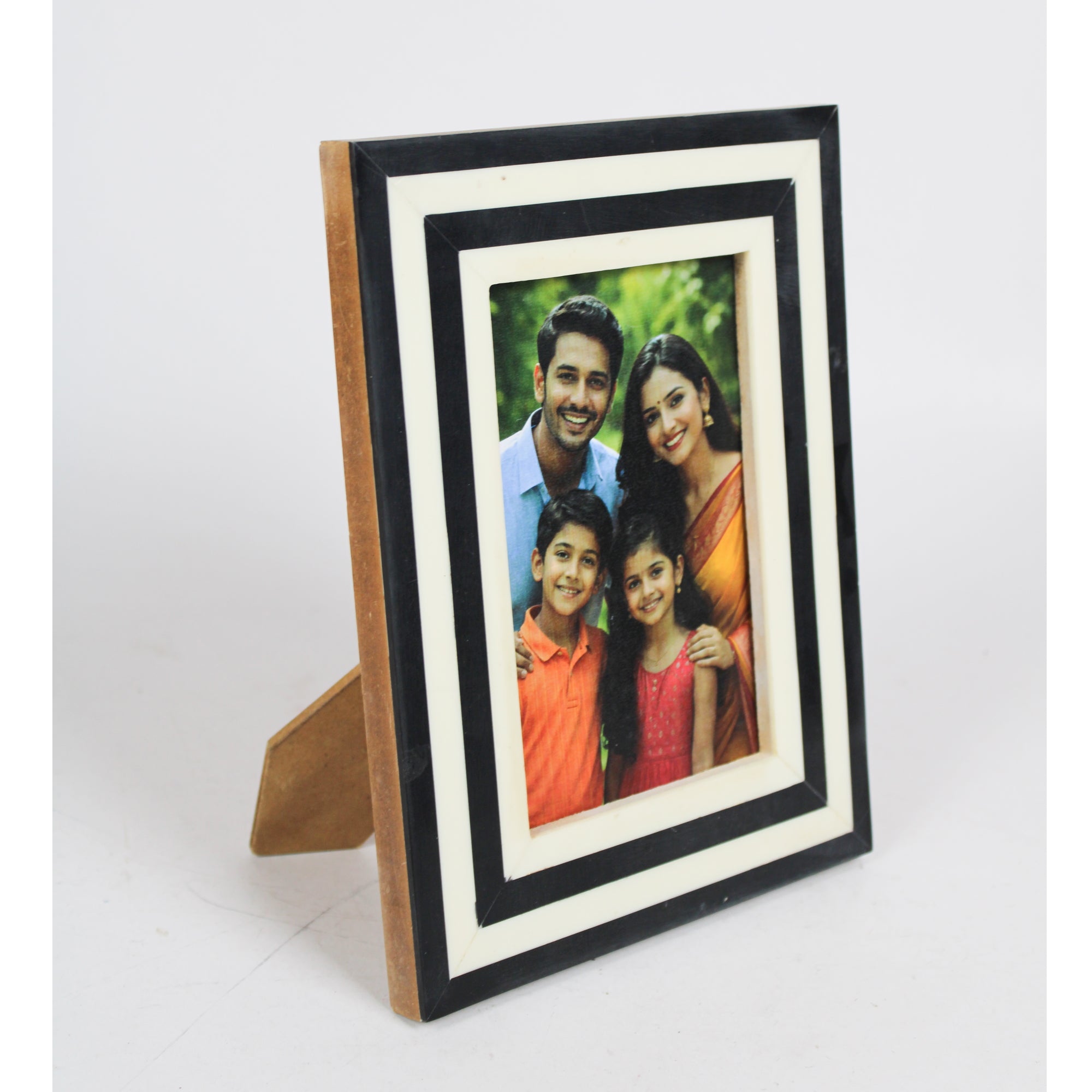Ivory Nested Geometric Photo Frame
