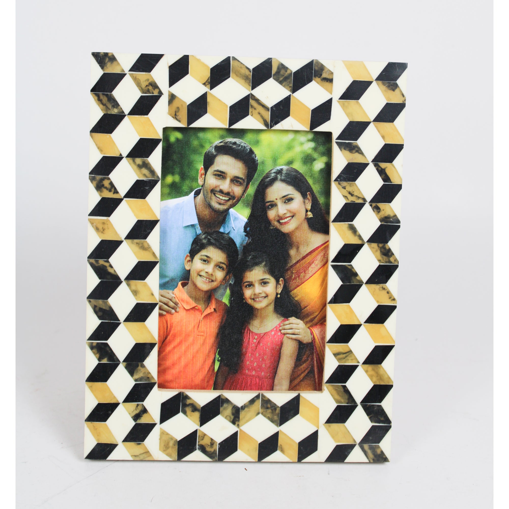  Optical Illusion Geometric Inlay Photo Frame 