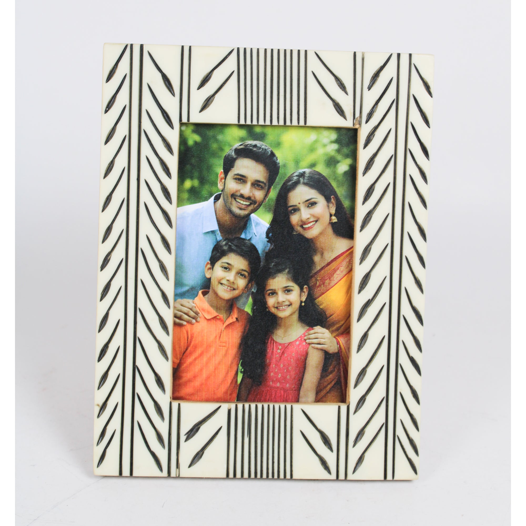  Zen Botanical Hand-Carved Inlay Photo Frame 