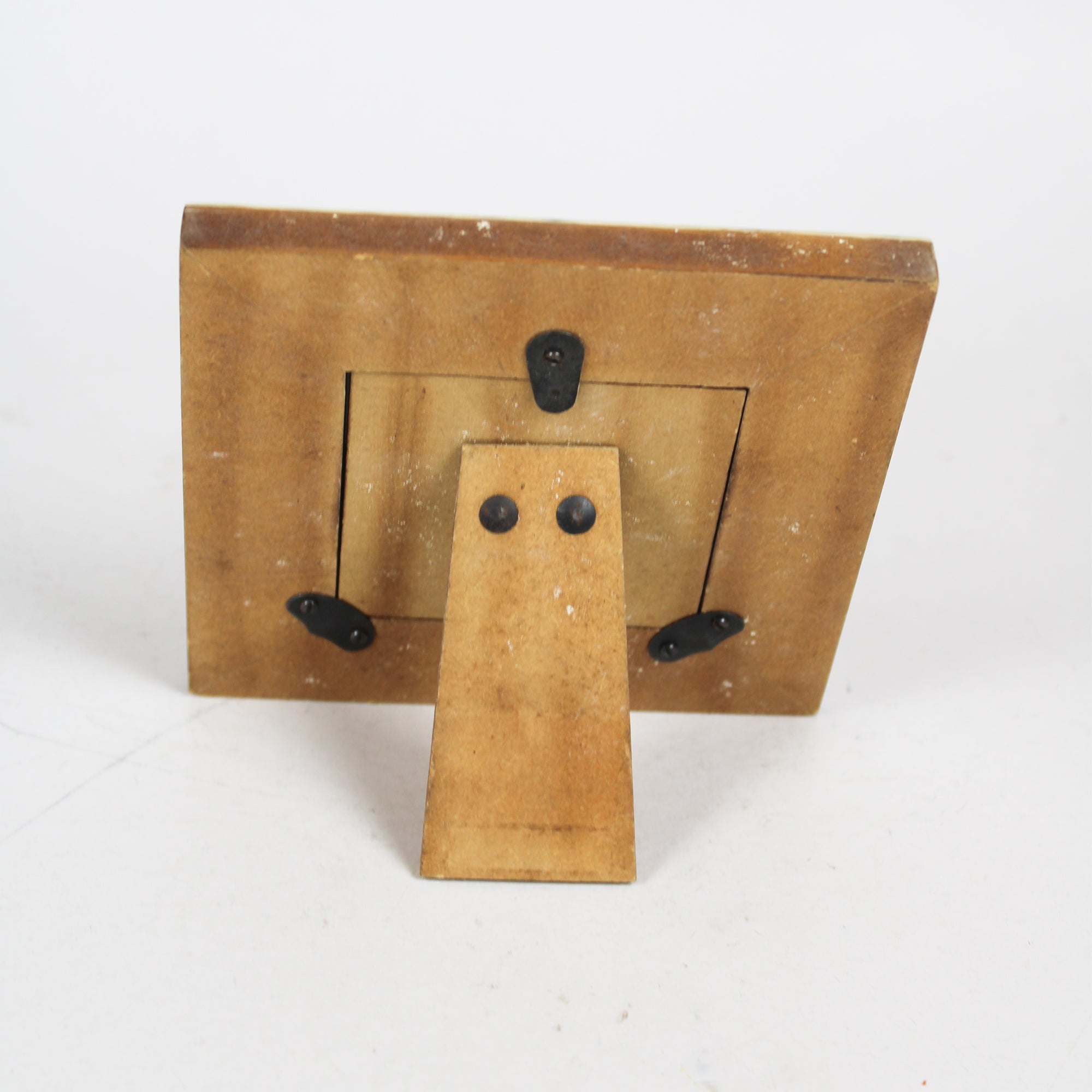 Whimsical Multicolored Button Inlay Wooden Photo Frame