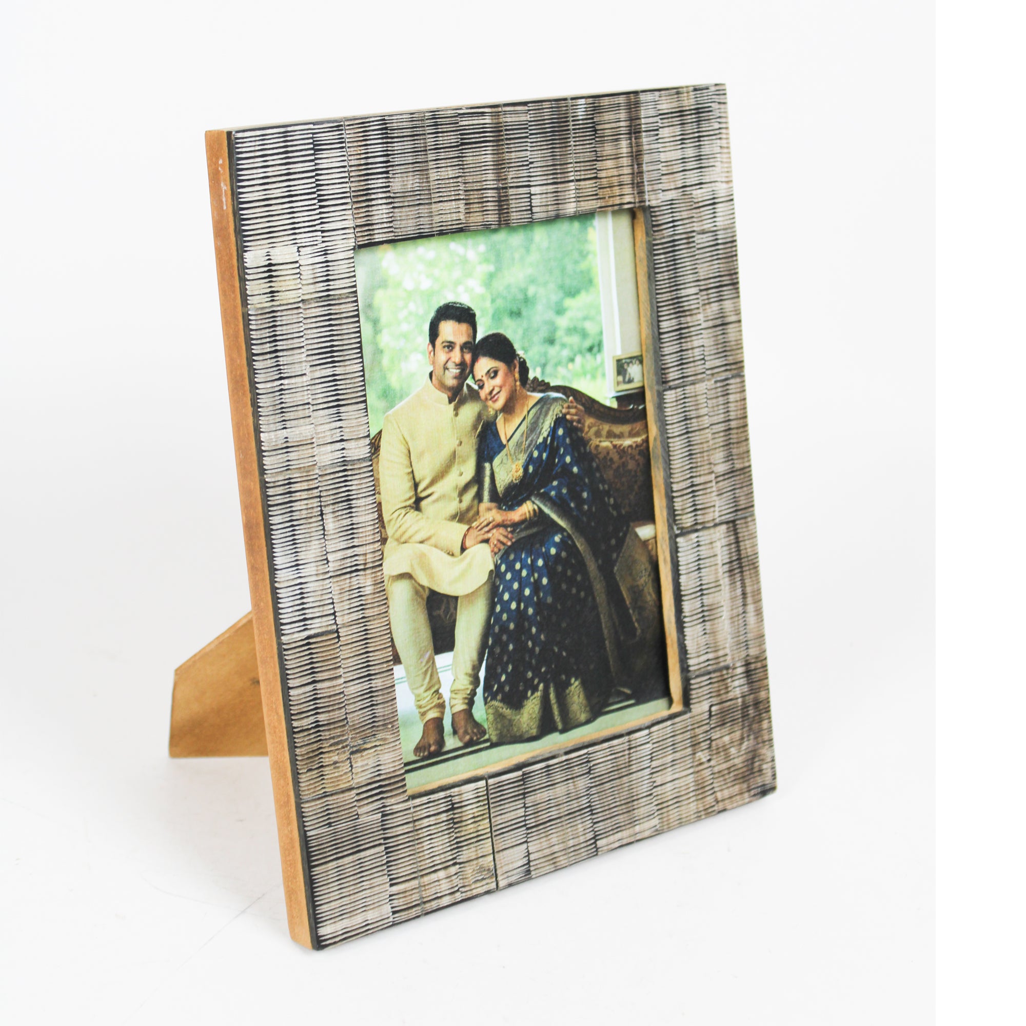 Handcrafted Slate Grey Textured Photo Frame