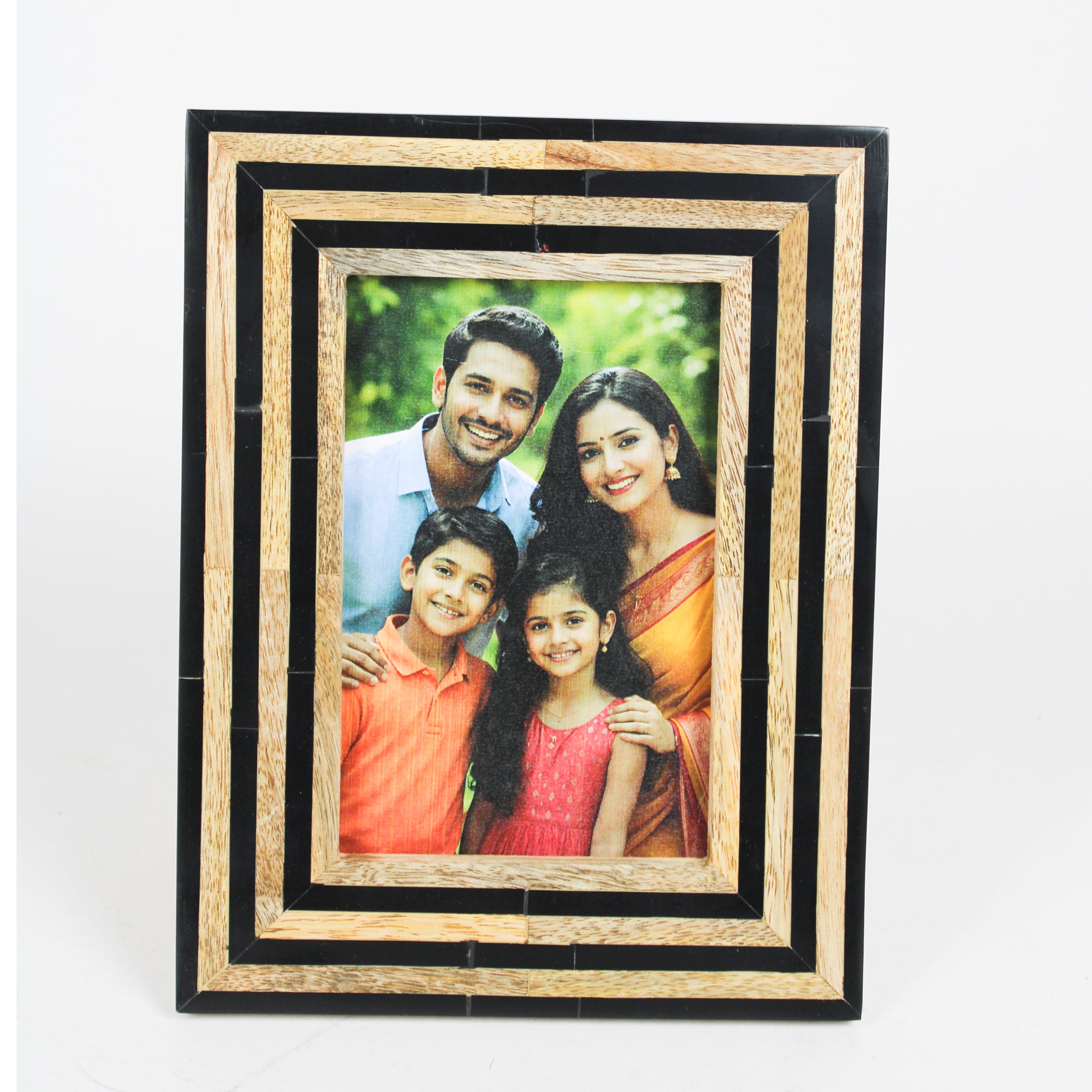 Handcrafted Monochromatic Inlay Photo Frame