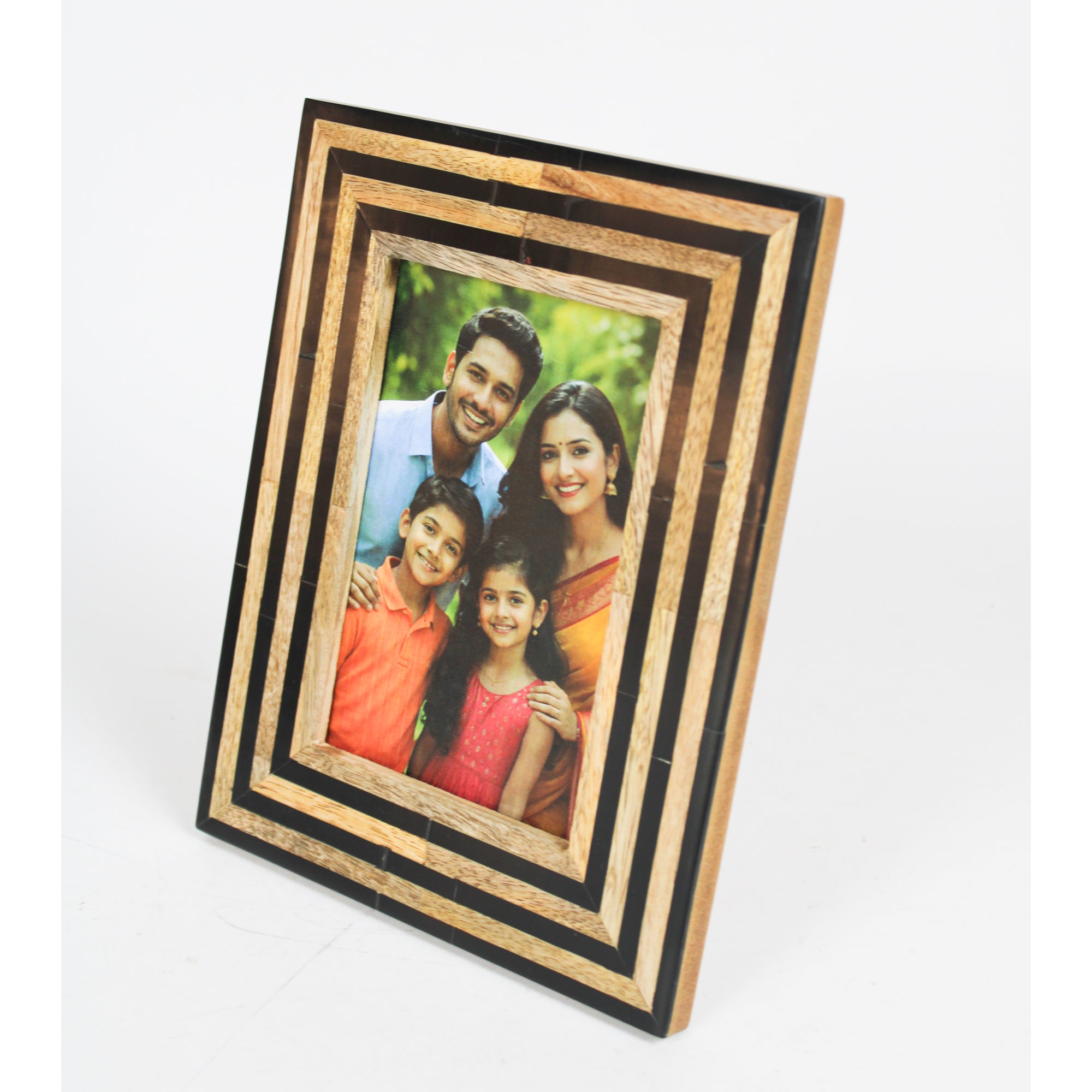 Handcrafted Monochromatic Inlay Photo Frame
