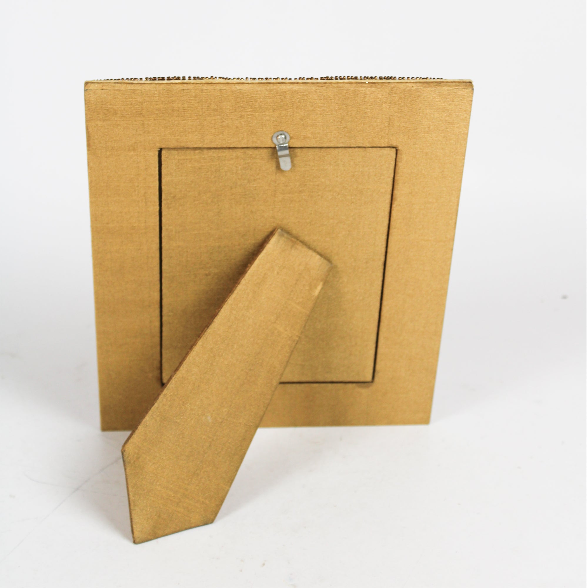 Handcrafted Floral Carved Wood & Resin Photo Frame