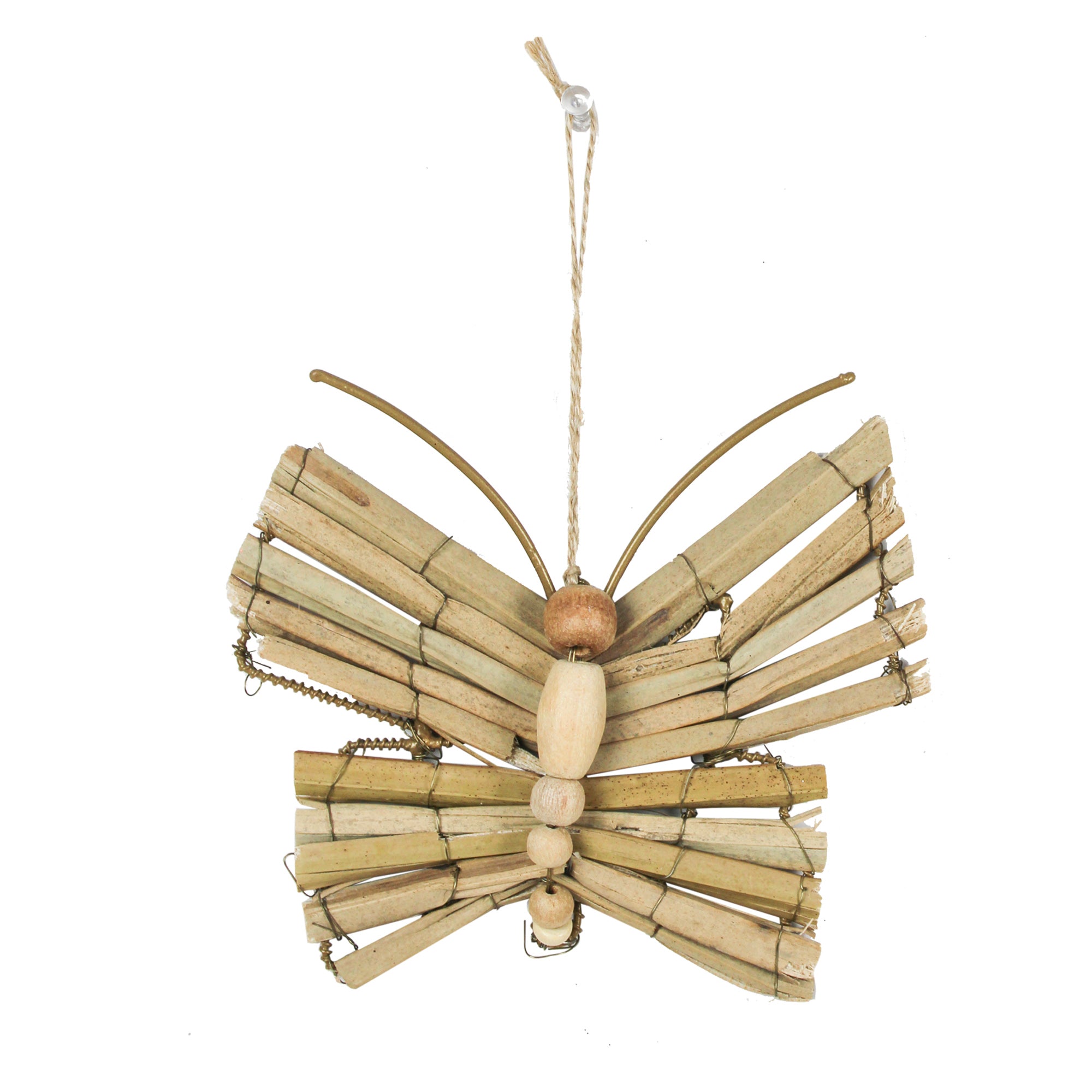 Set of 2 Wooden Christmas Hanging Ornament