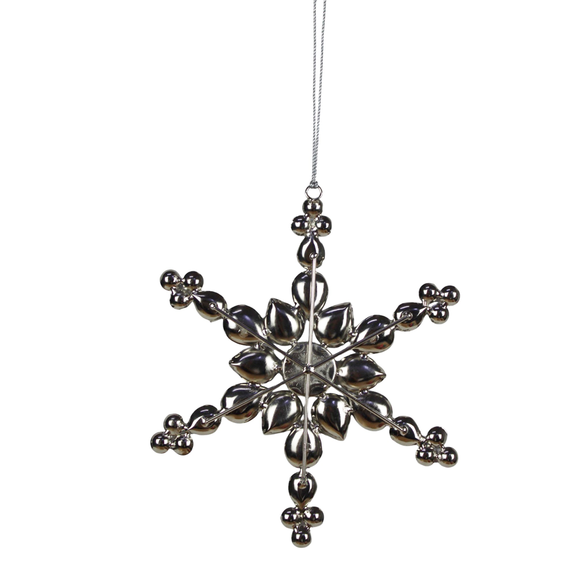 Jeweled Snowflake Shaped Christmas Ornament