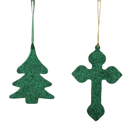 Set of 2 Lac Work Christmas Tree Ornament