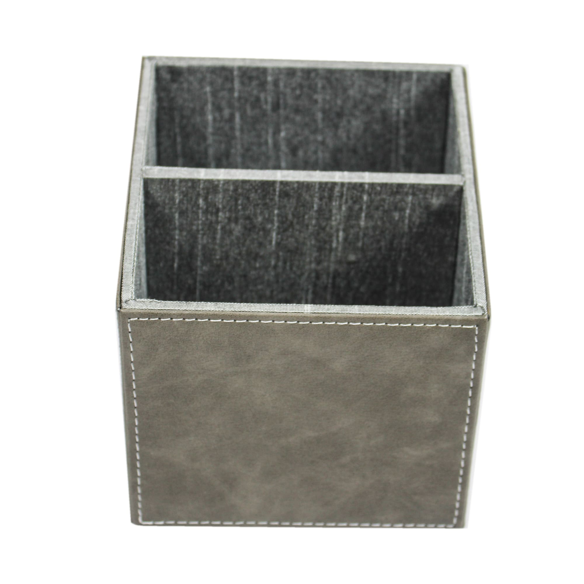 Elegant Faux Leather Desk Organizer Set with Tissue Box, Coaster set and Utility Tray