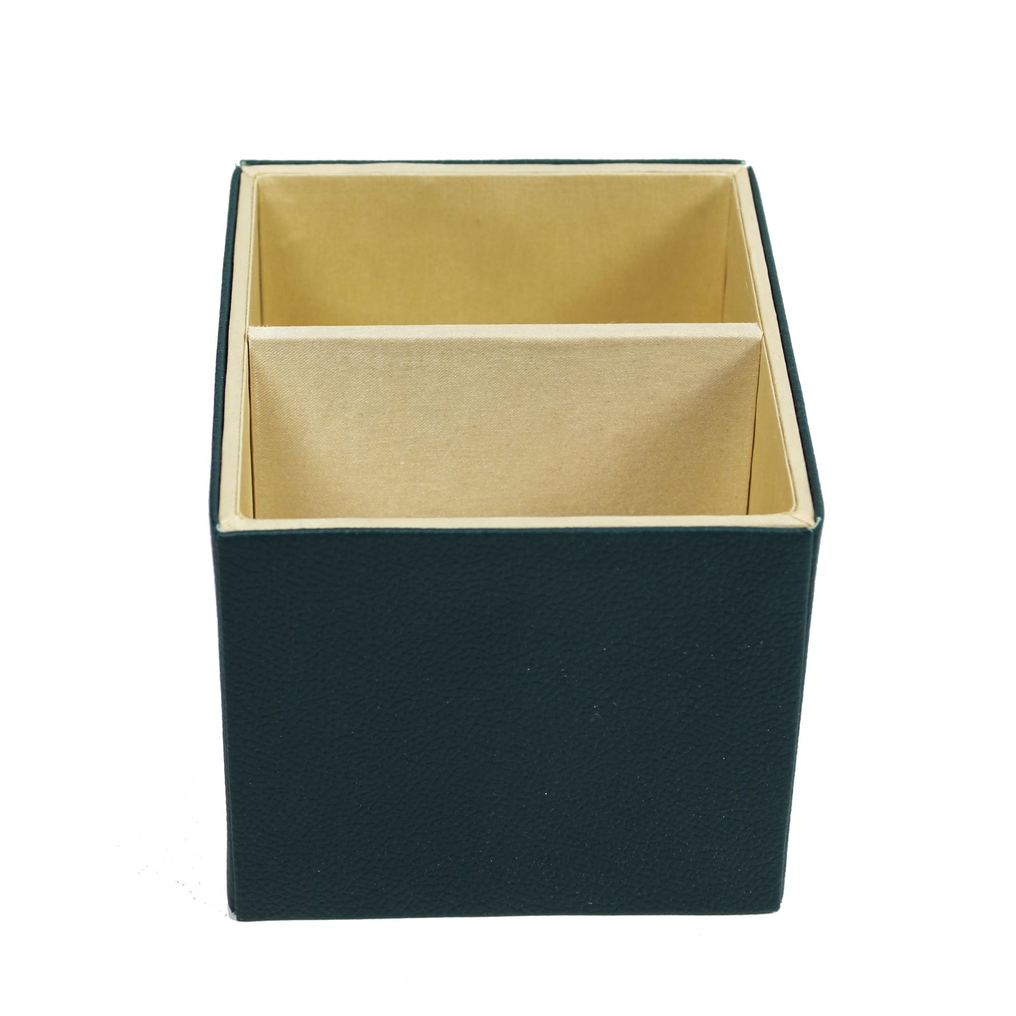 Elegant Green Faux Leather Desk Organizer Set with Tissue Box, Coaster set and Utility Tray