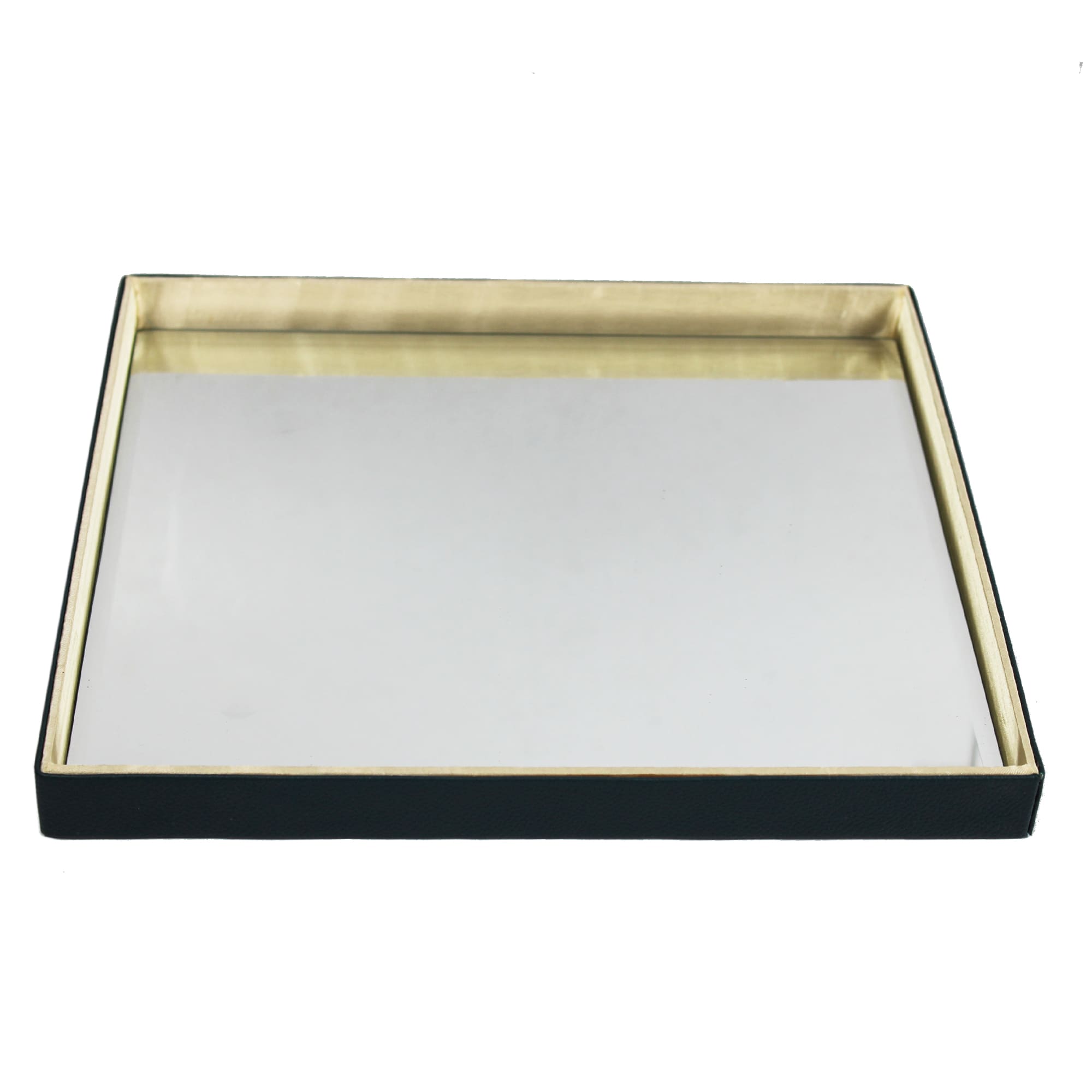 Elegant Green Faux Leather Desk Organizer Set with Tissue Box, Coaster set and Utility Tray