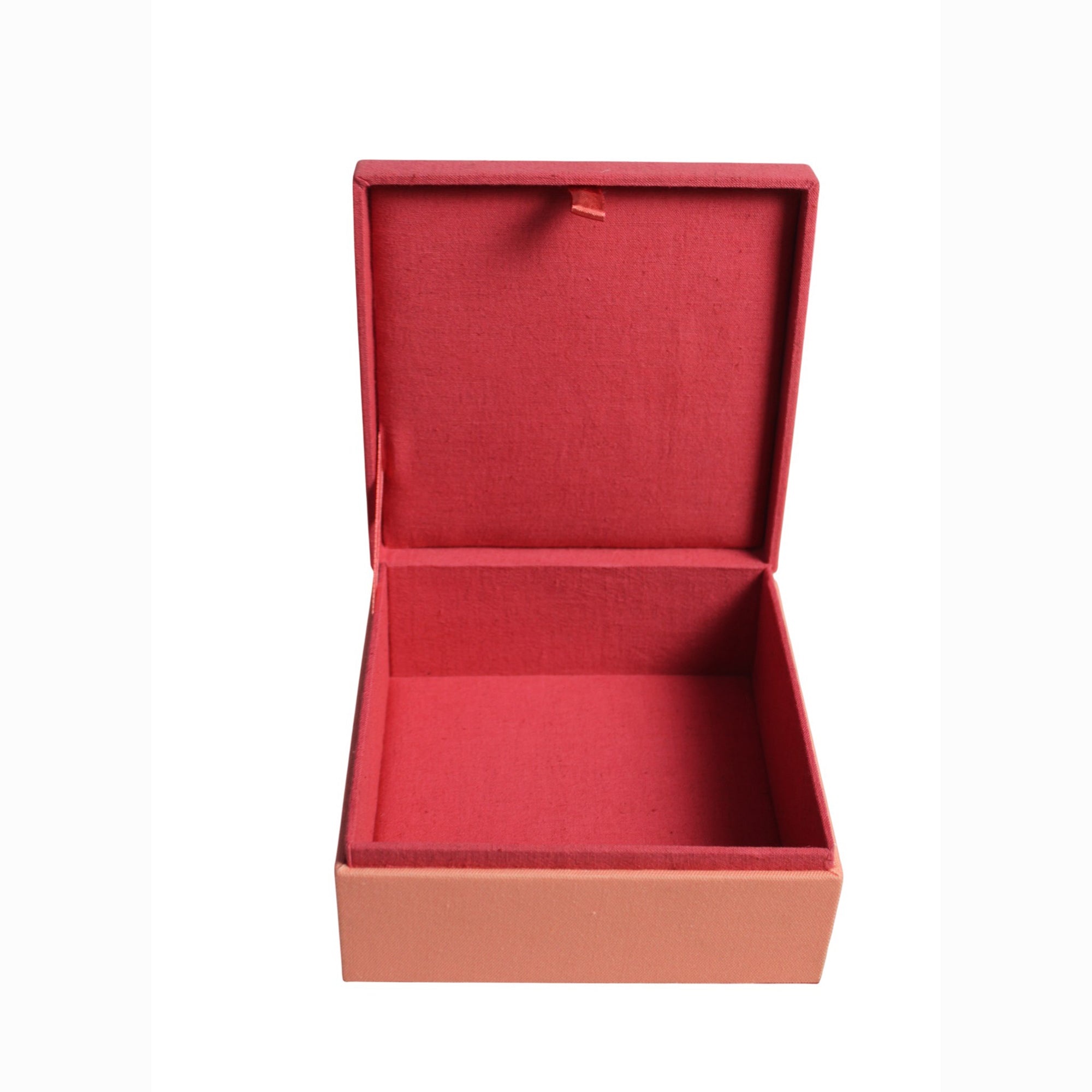 "XO" Heart-Accent Fabric Jewellery Box