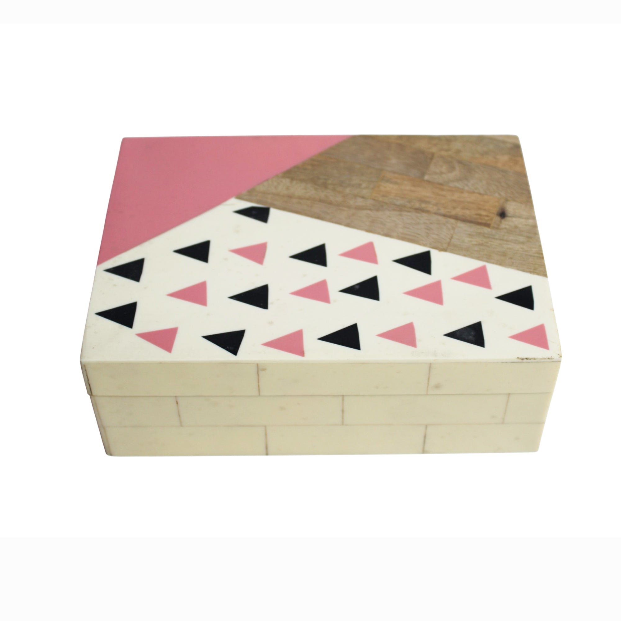 Geometric Fusion Inlay Jewellery Box