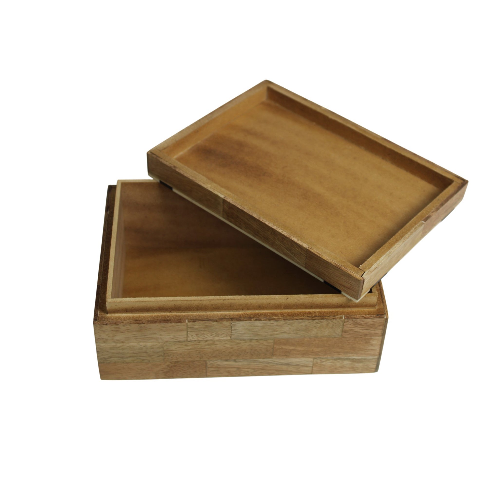 Tribal Noir Bone Inlay & Natural Wood Jewellery Box