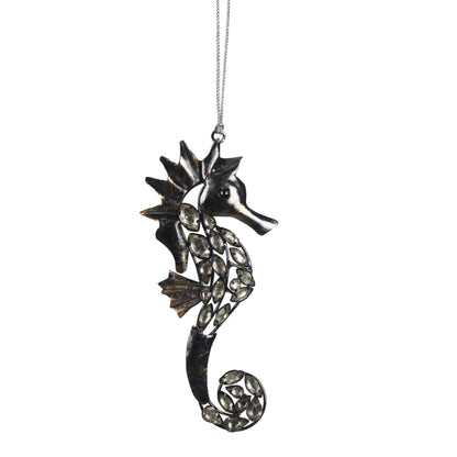 Set of 2 Jewelled Seahorse Christmas Tree Ornaments