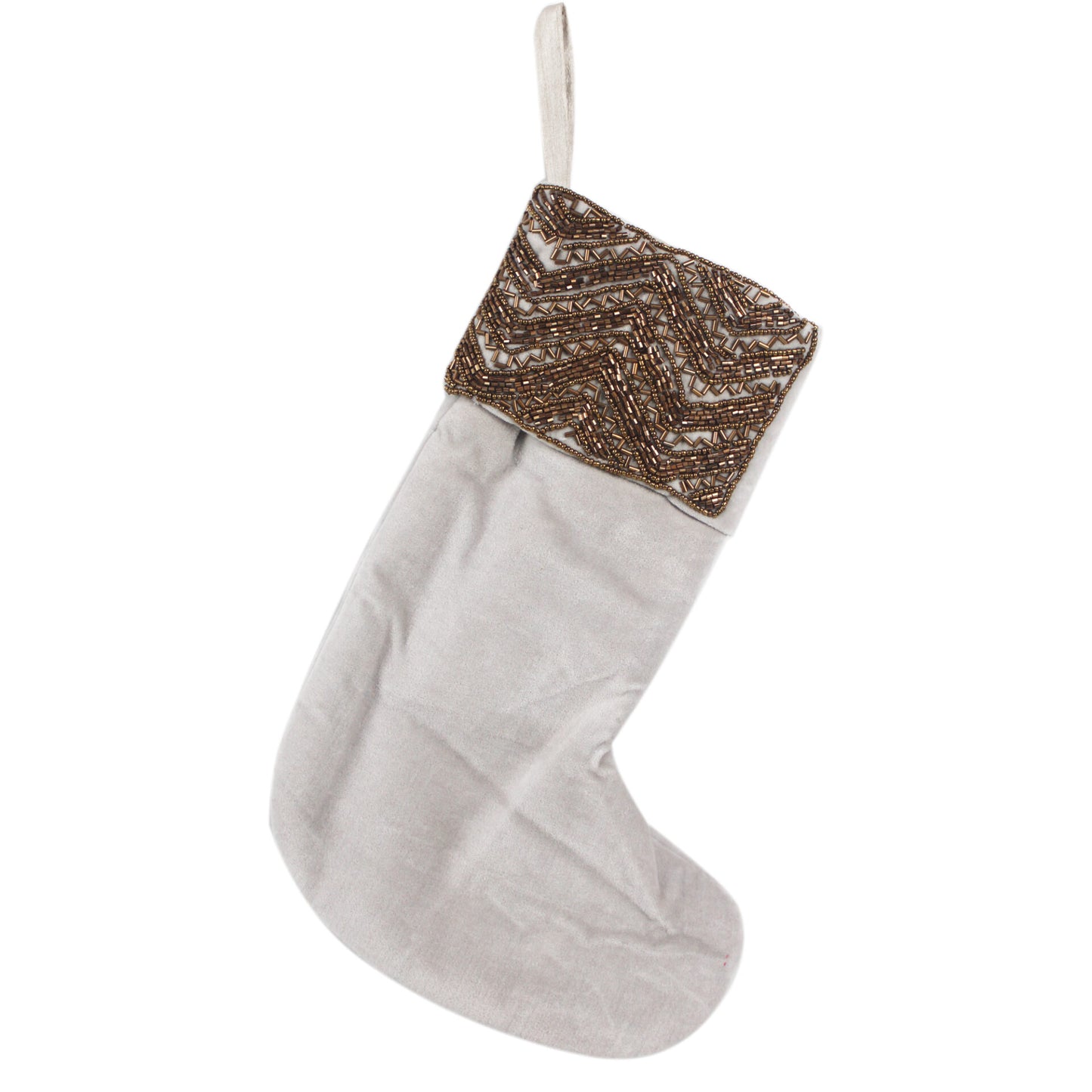 White Stocking for Christmas Tree Decoration