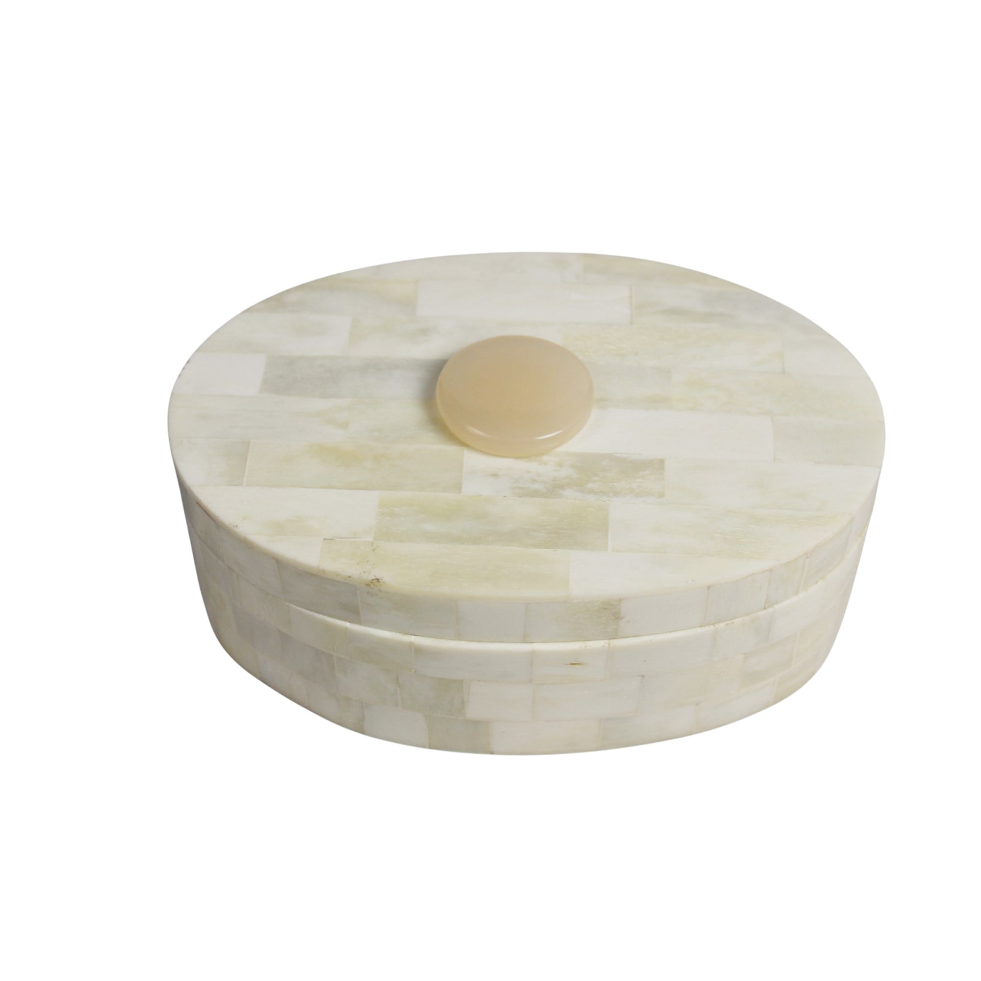 Vintage-Inspired Oval Inlay Jewelry Box