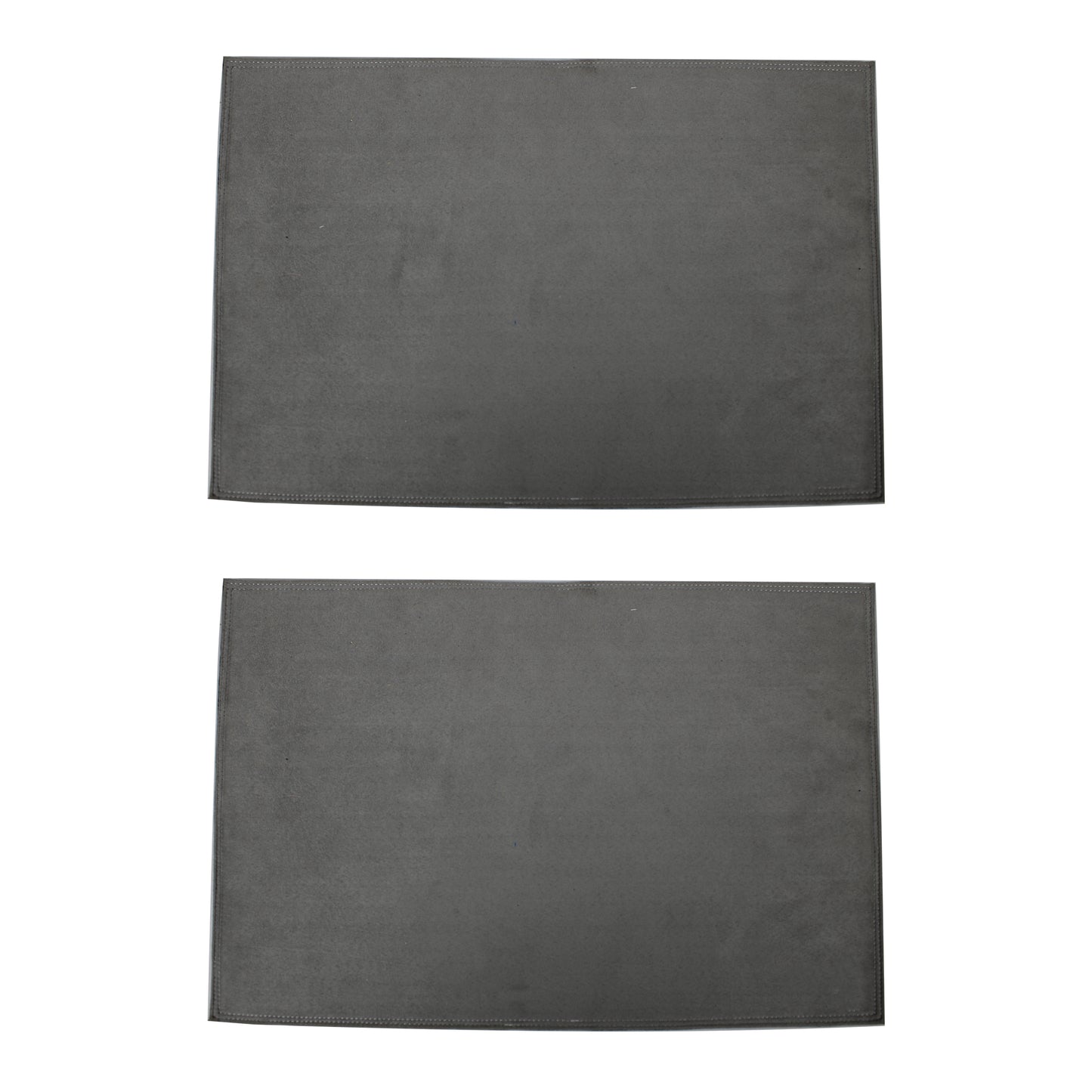 Set of 2 Pcs Grey Leatherette Placemat