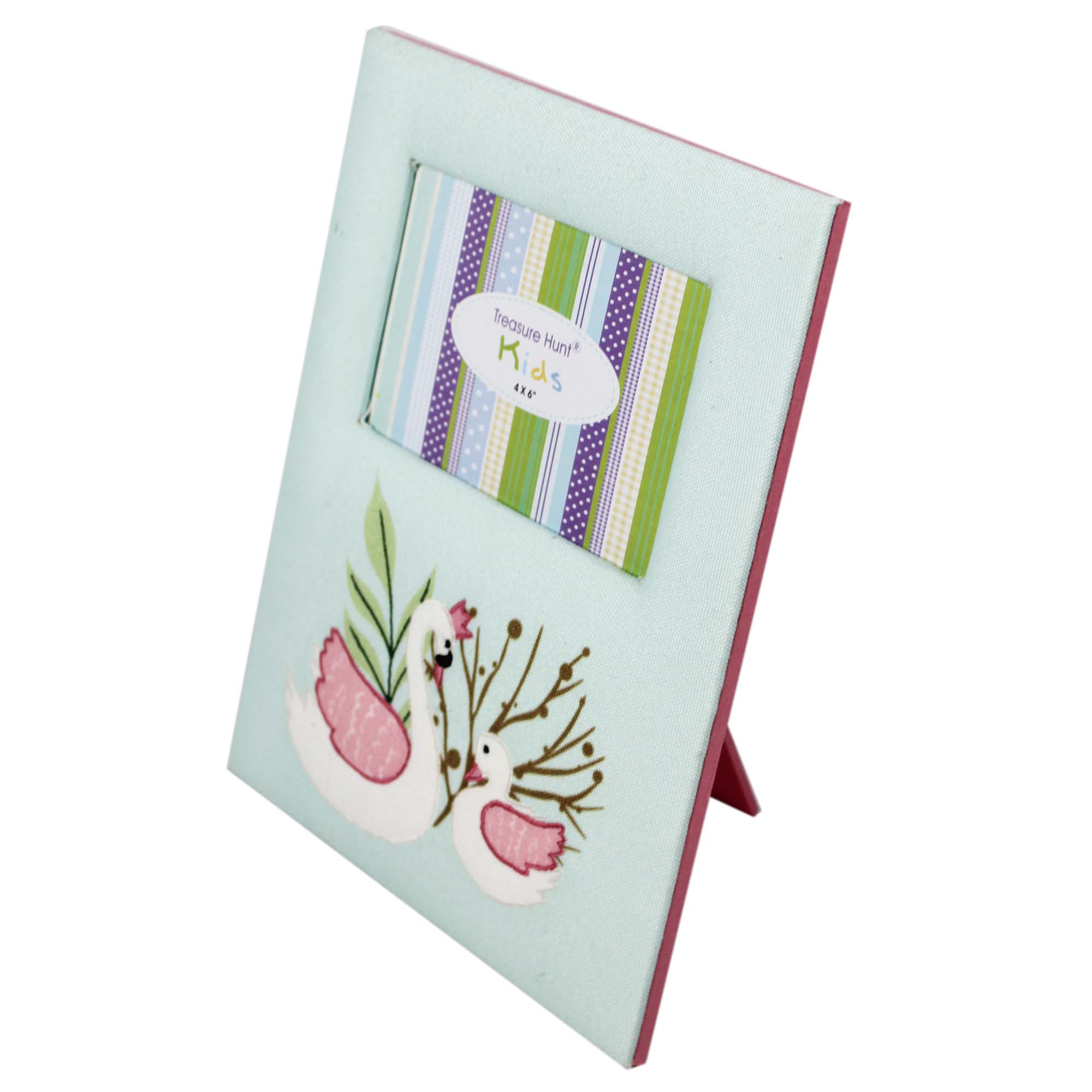 Embroidered Swan Photo Frame for Kids