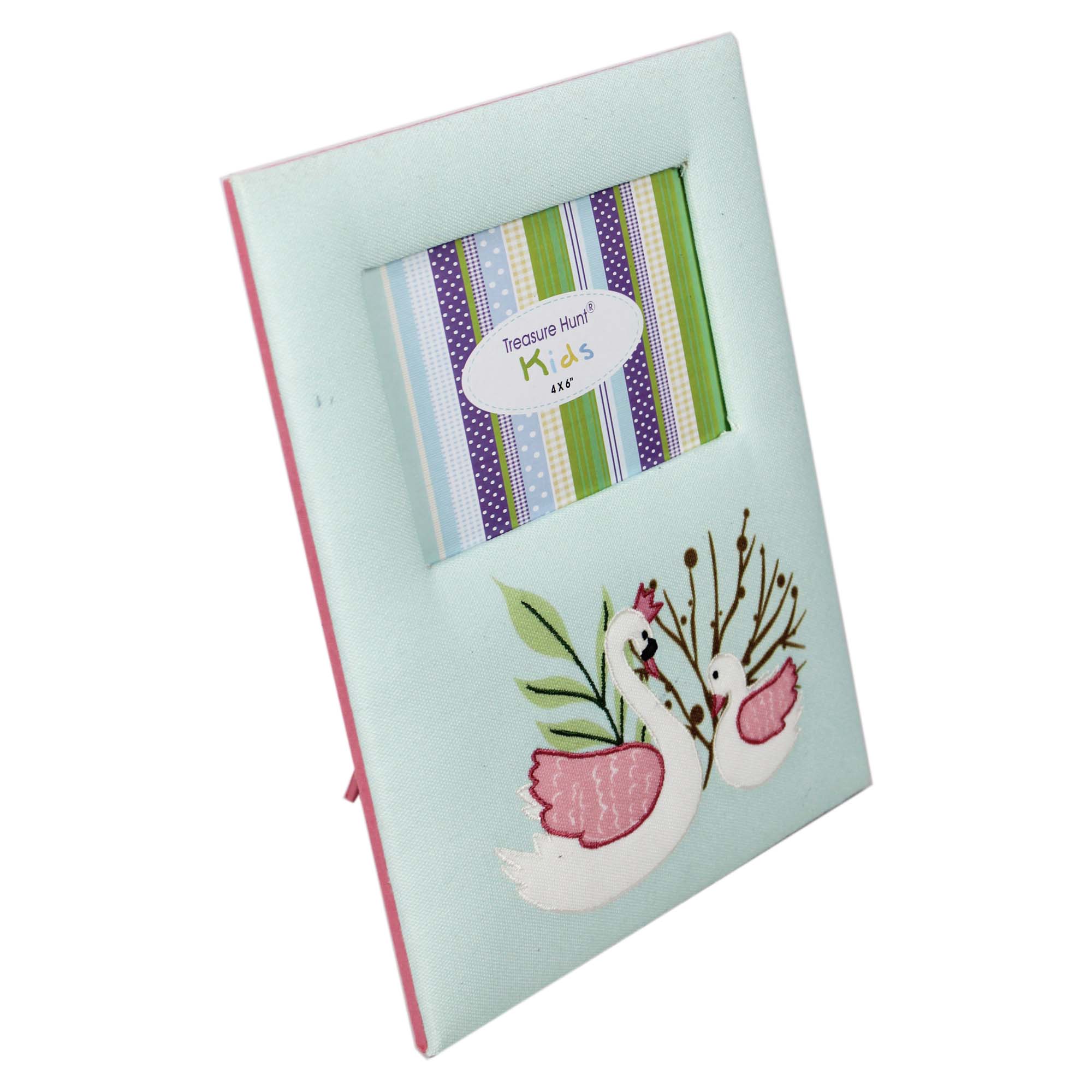 Embroidered Swan Photo Frame for Kids